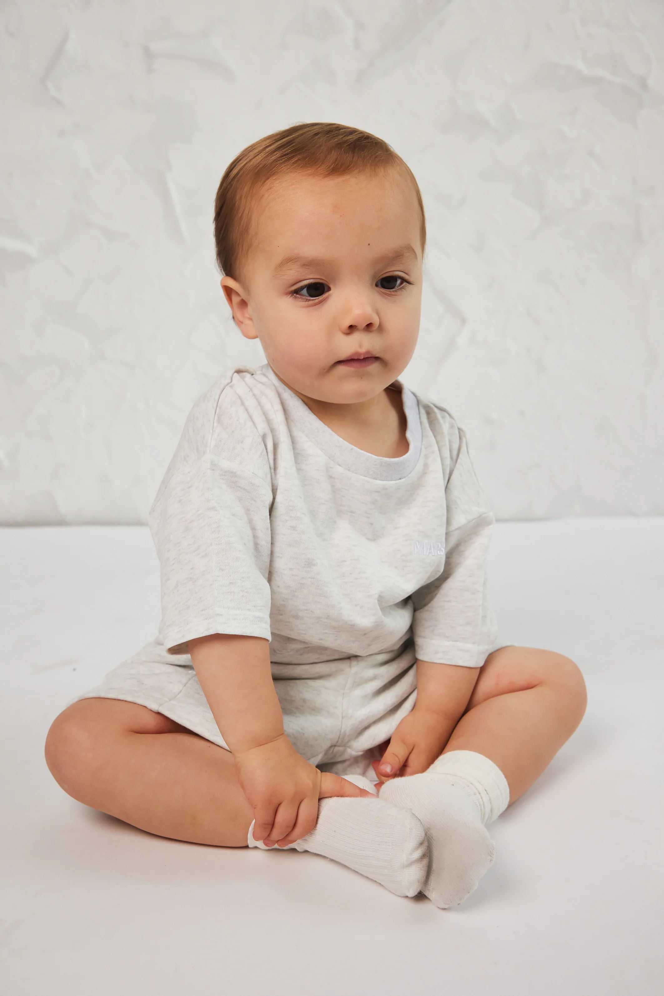 The Kids Essentials Jersey Tshirt in Marl Grey