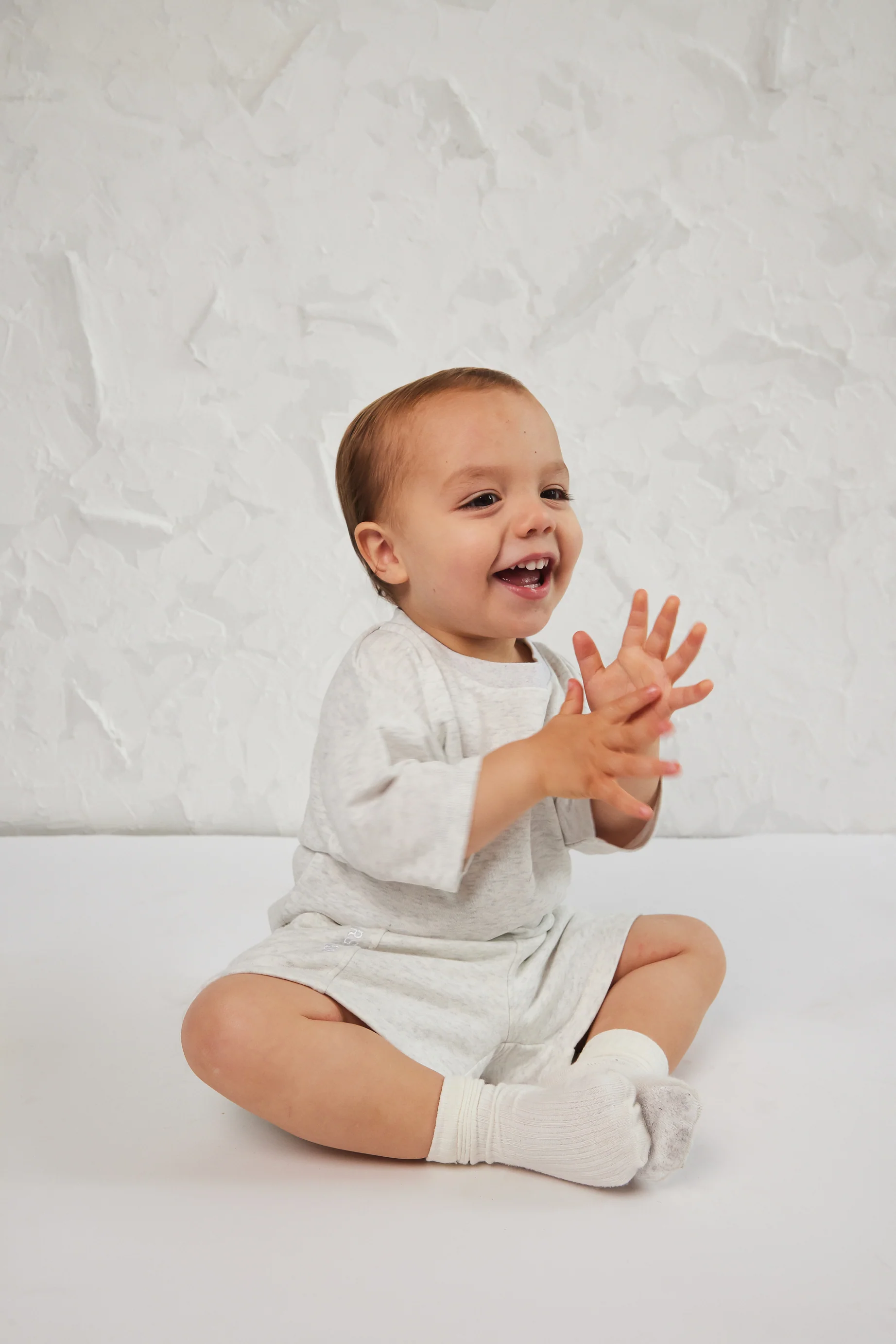 The Kids Essentials Jersey Tshirt in Marl Grey - Image 2
