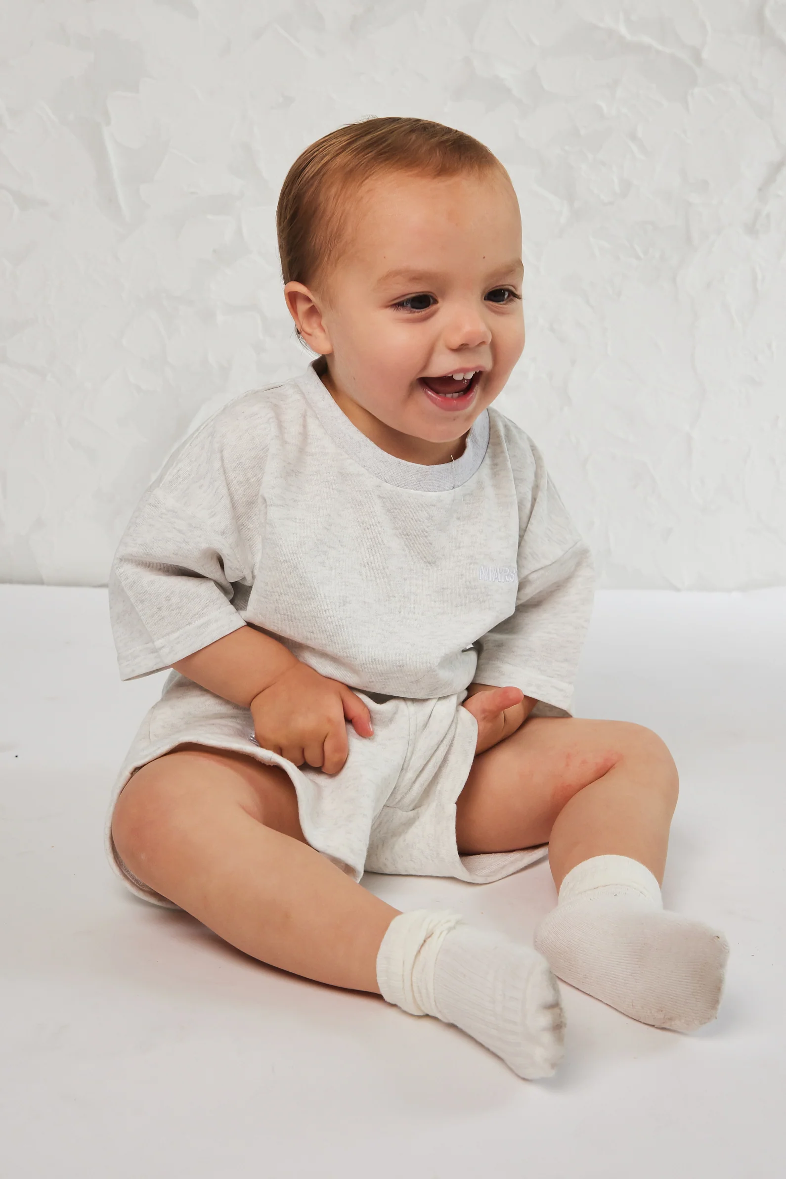 The Kids Essentials Jersey Tshirt in Marl Grey - Image 3