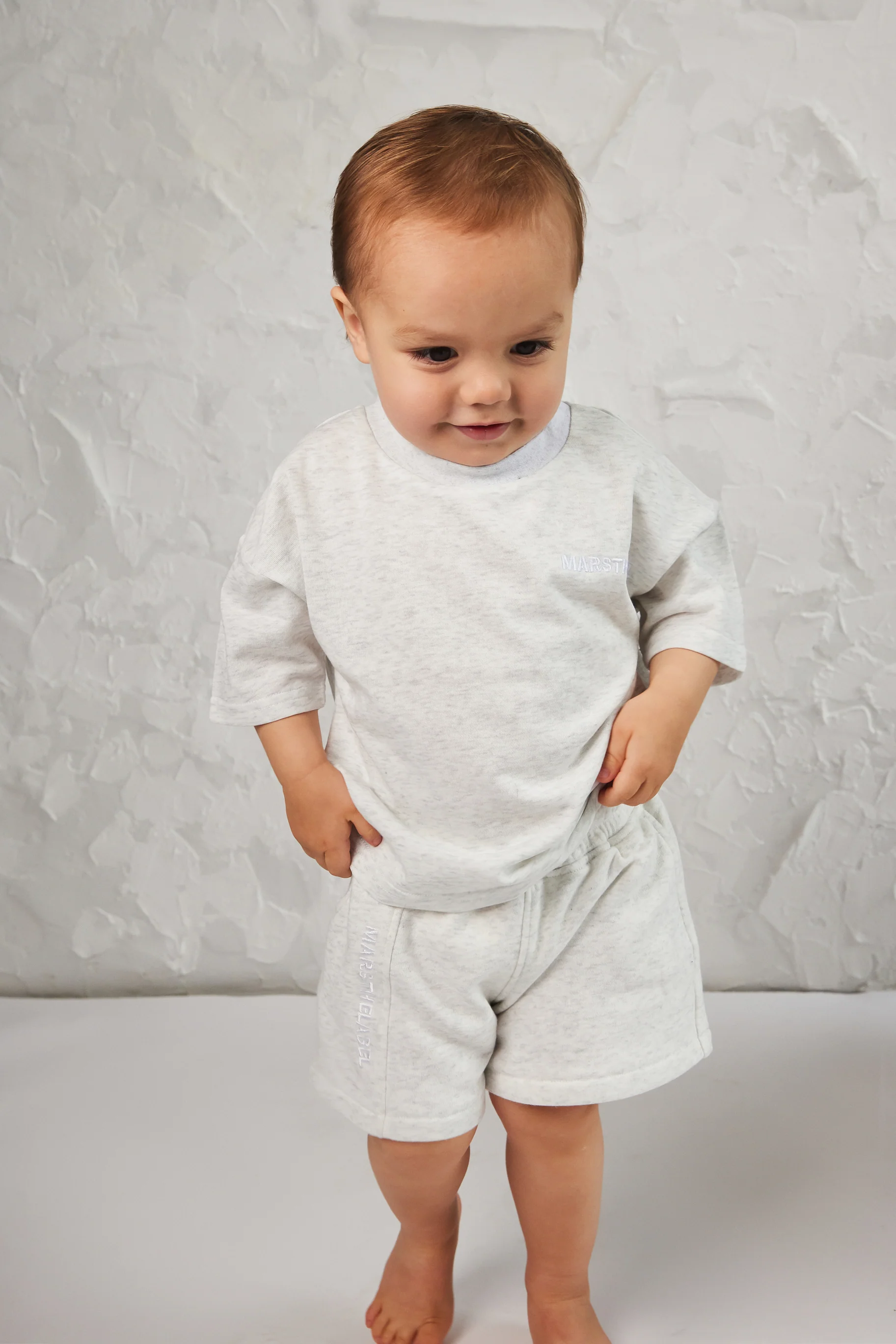 The Kids Essentials Jersey Tshirt in Marl Grey - Image 6