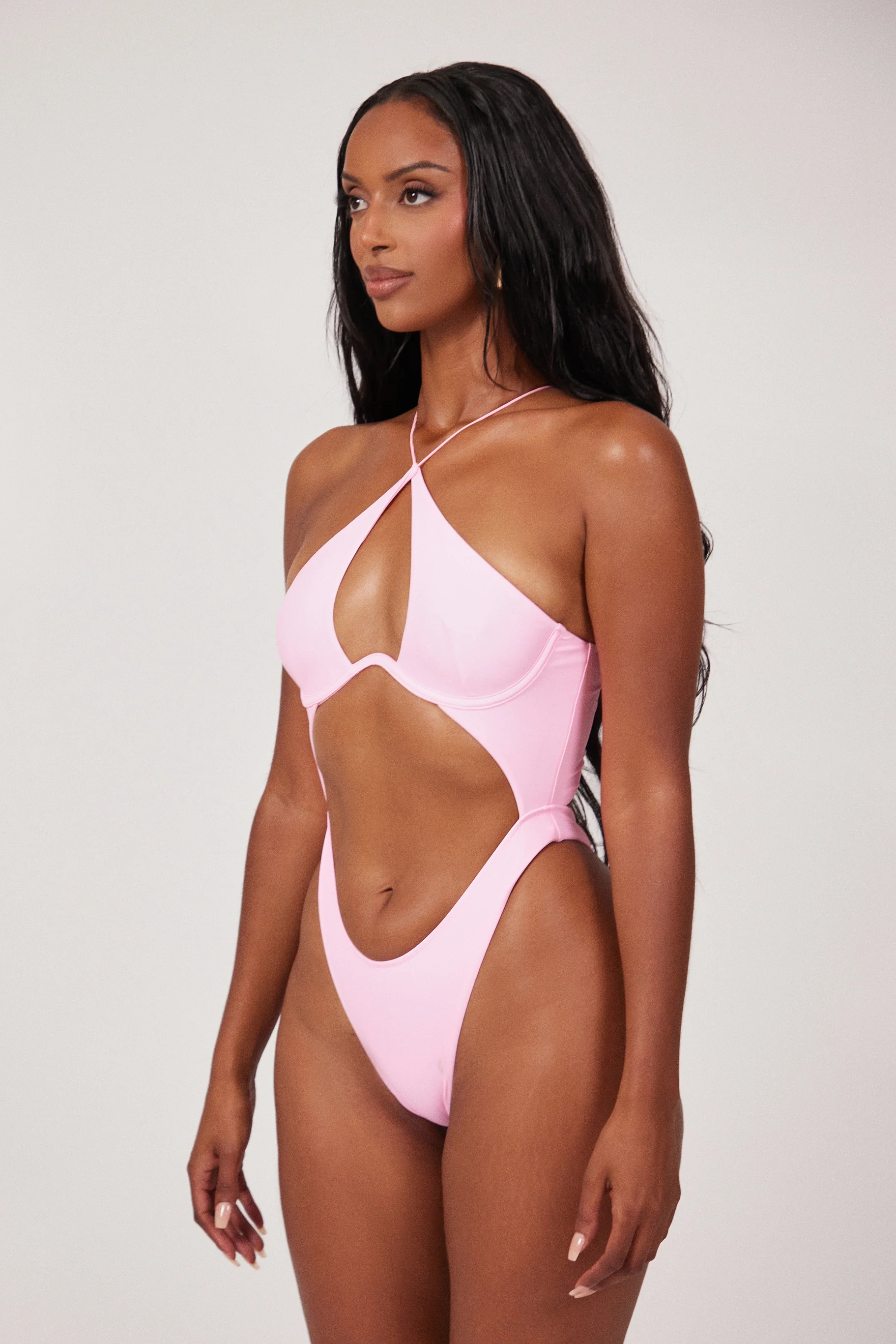 The Kylie Underwire Swim in Baby Pink - Image 2