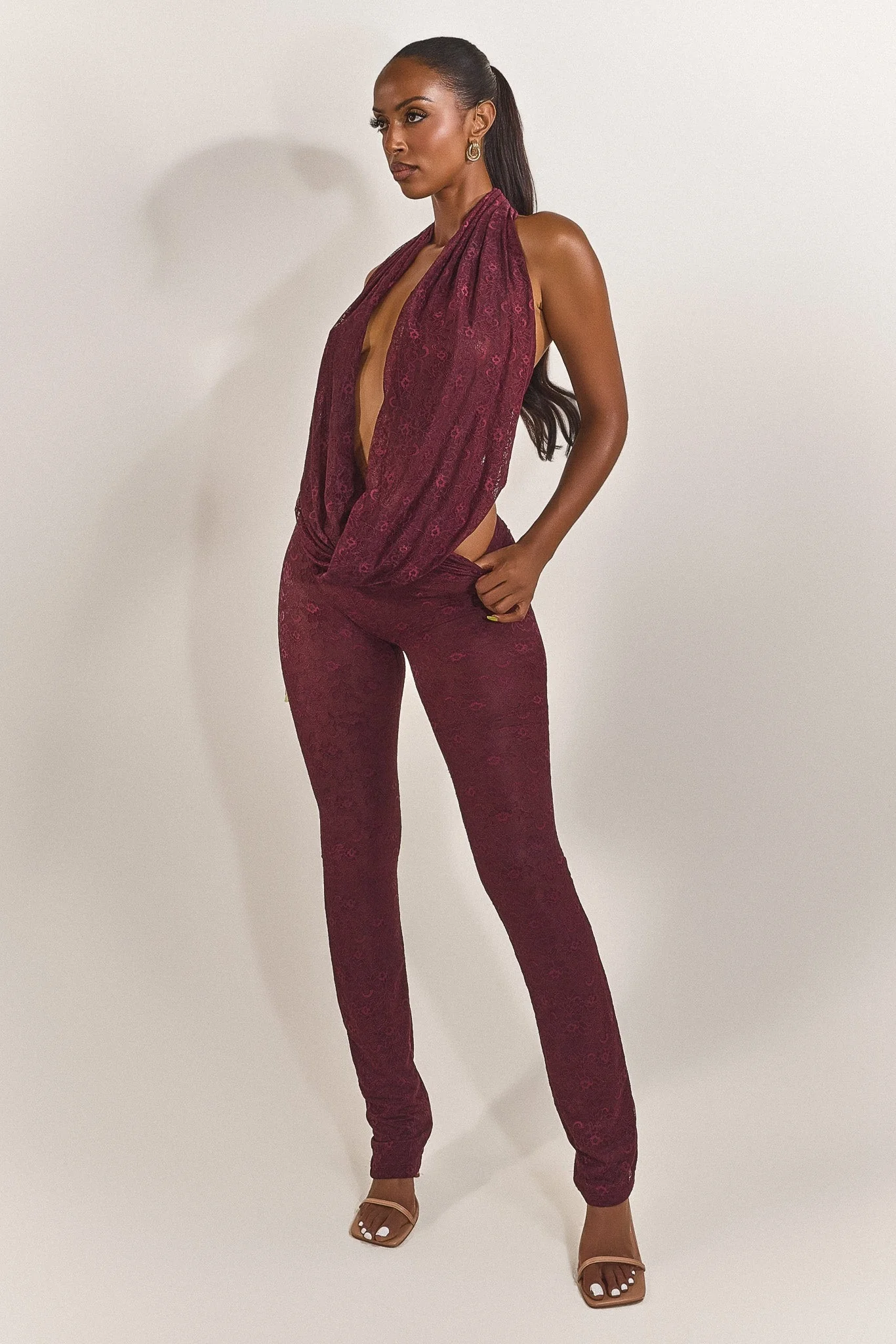 The Leia Top in Plum Lace - Image 14