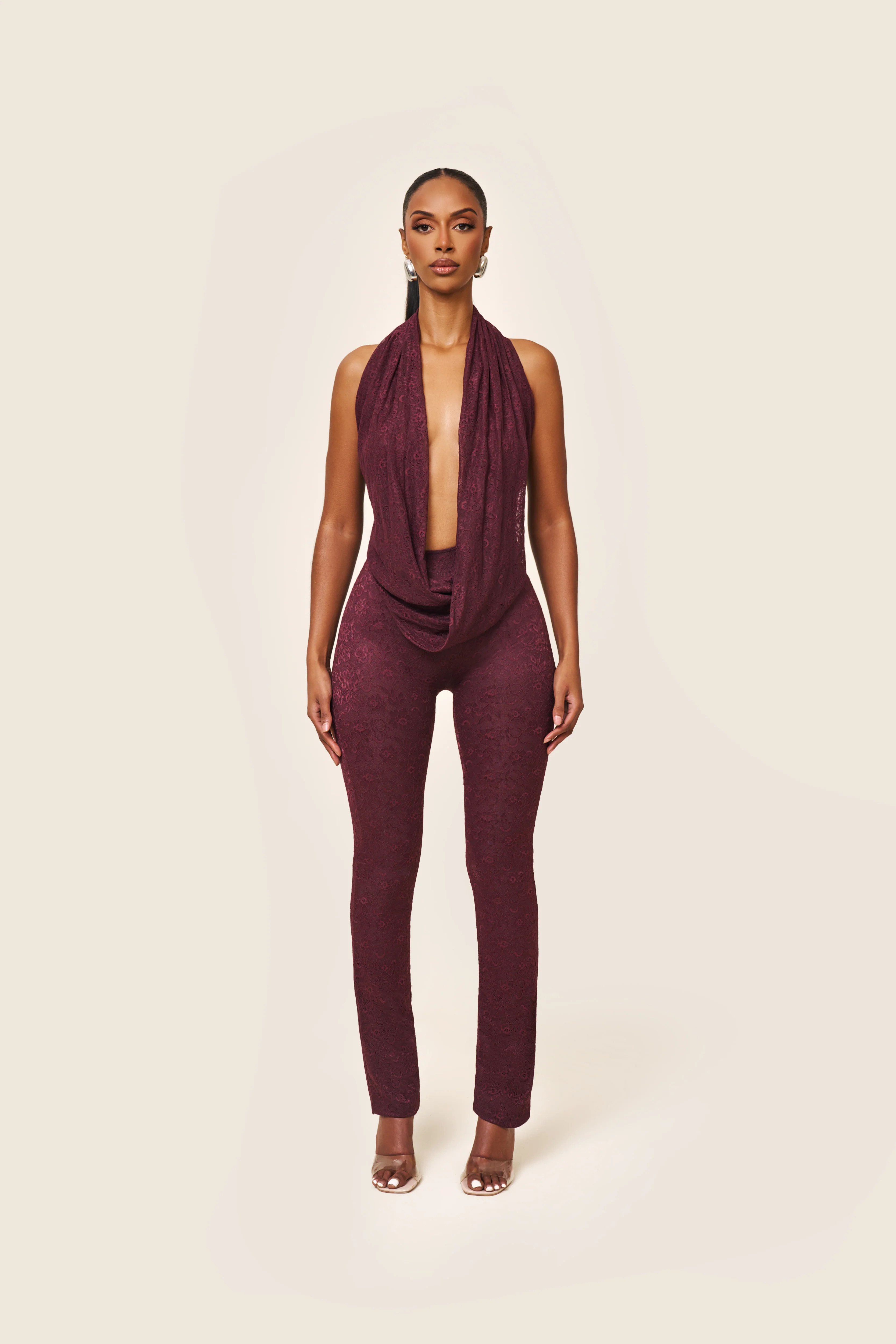 The Leia Top in Plum Lace - Image 3