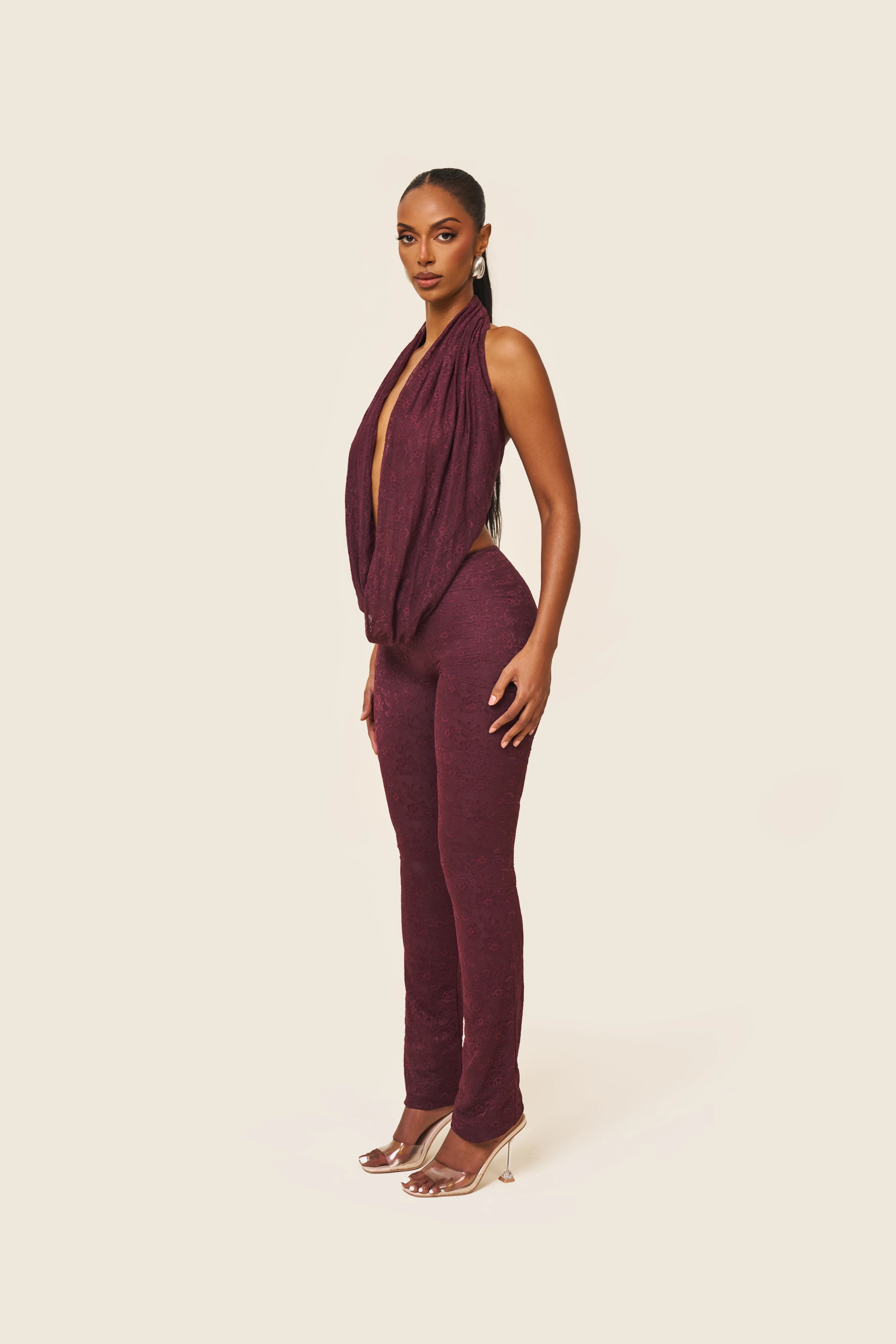 The Leia Top in Plum Lace - Image 6