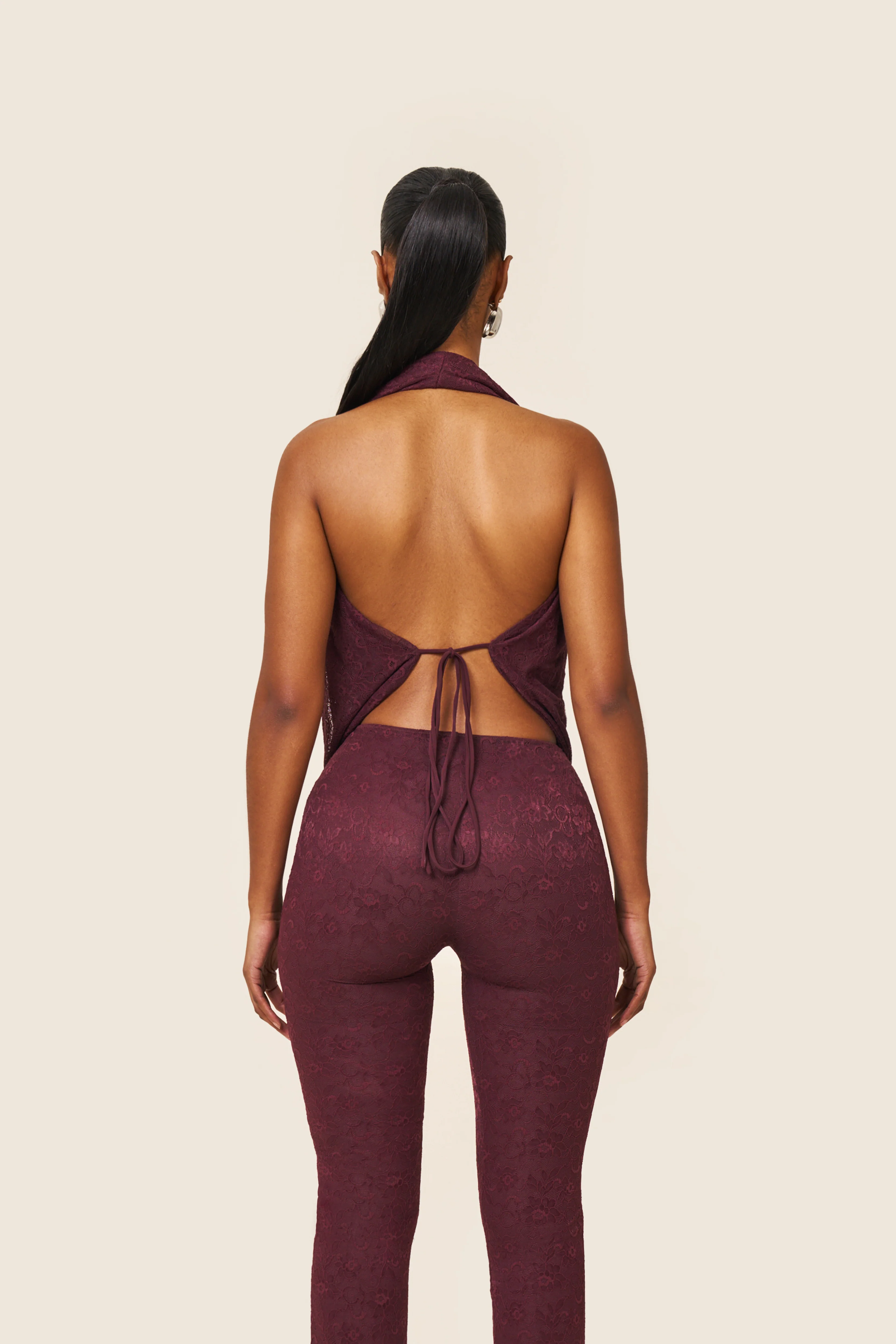 The Leia Top in Plum Lace - Image 8