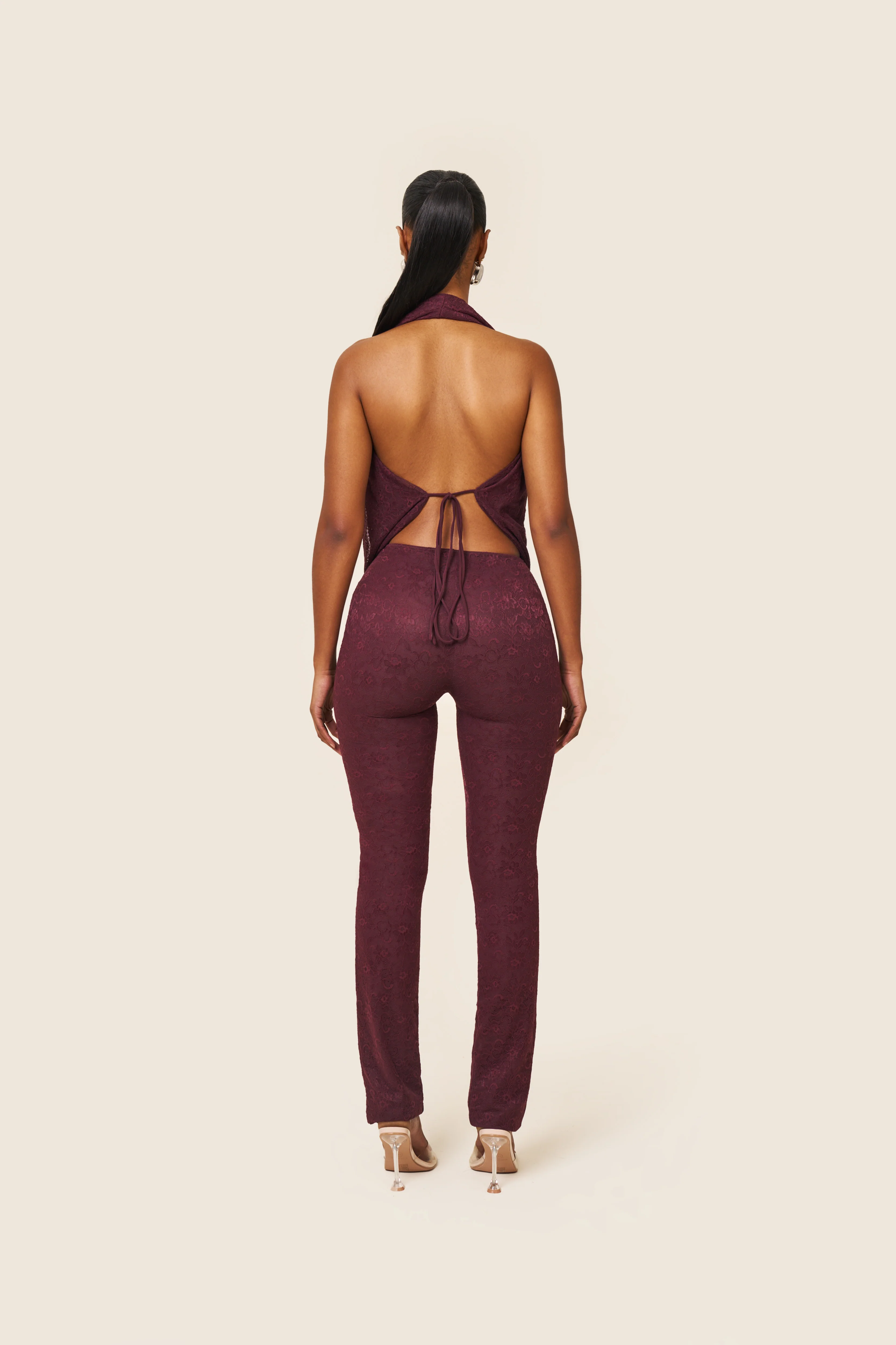 The Leia Top in Plum Lace - Image 9