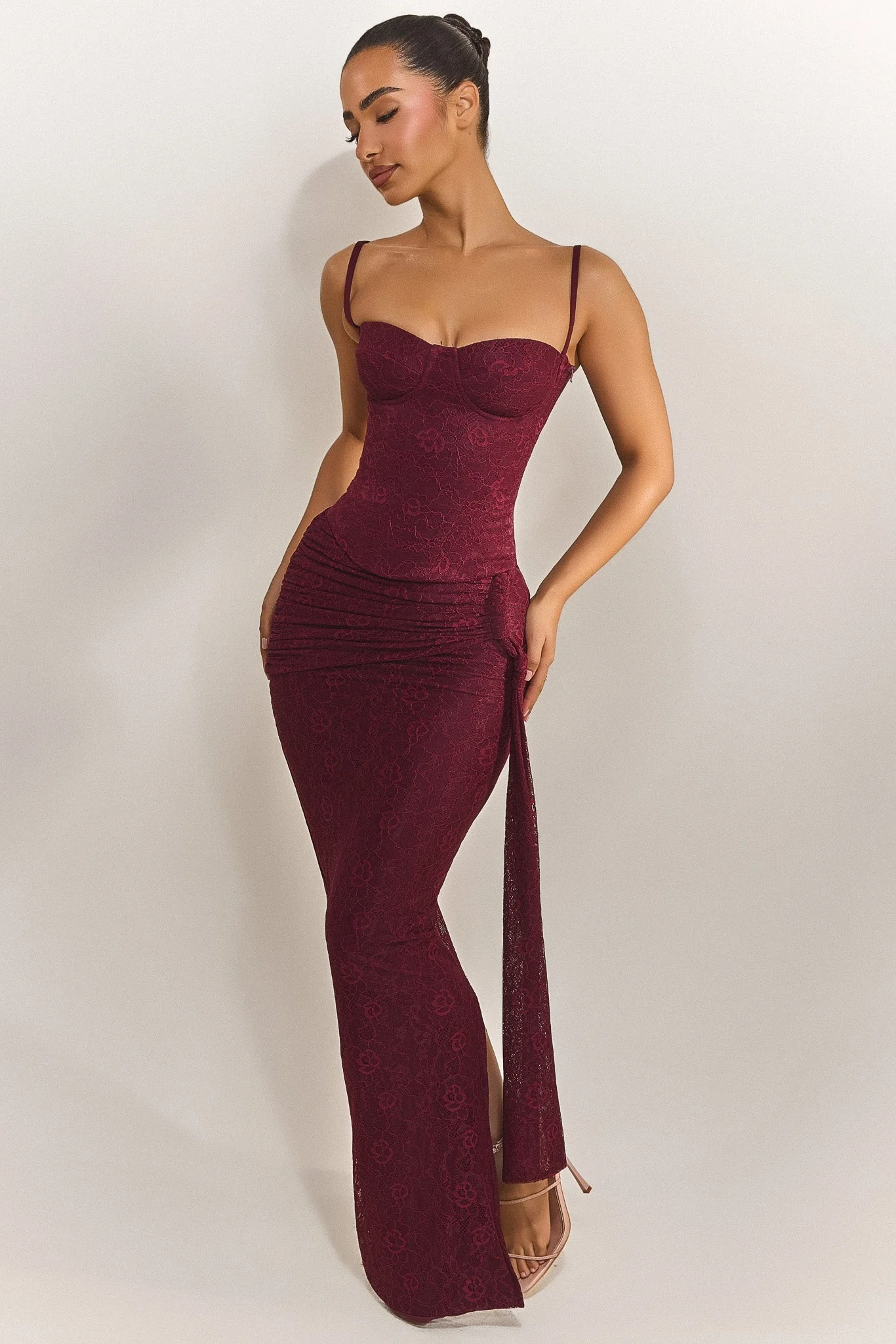 The Lexi Maxi Skirt in Plum