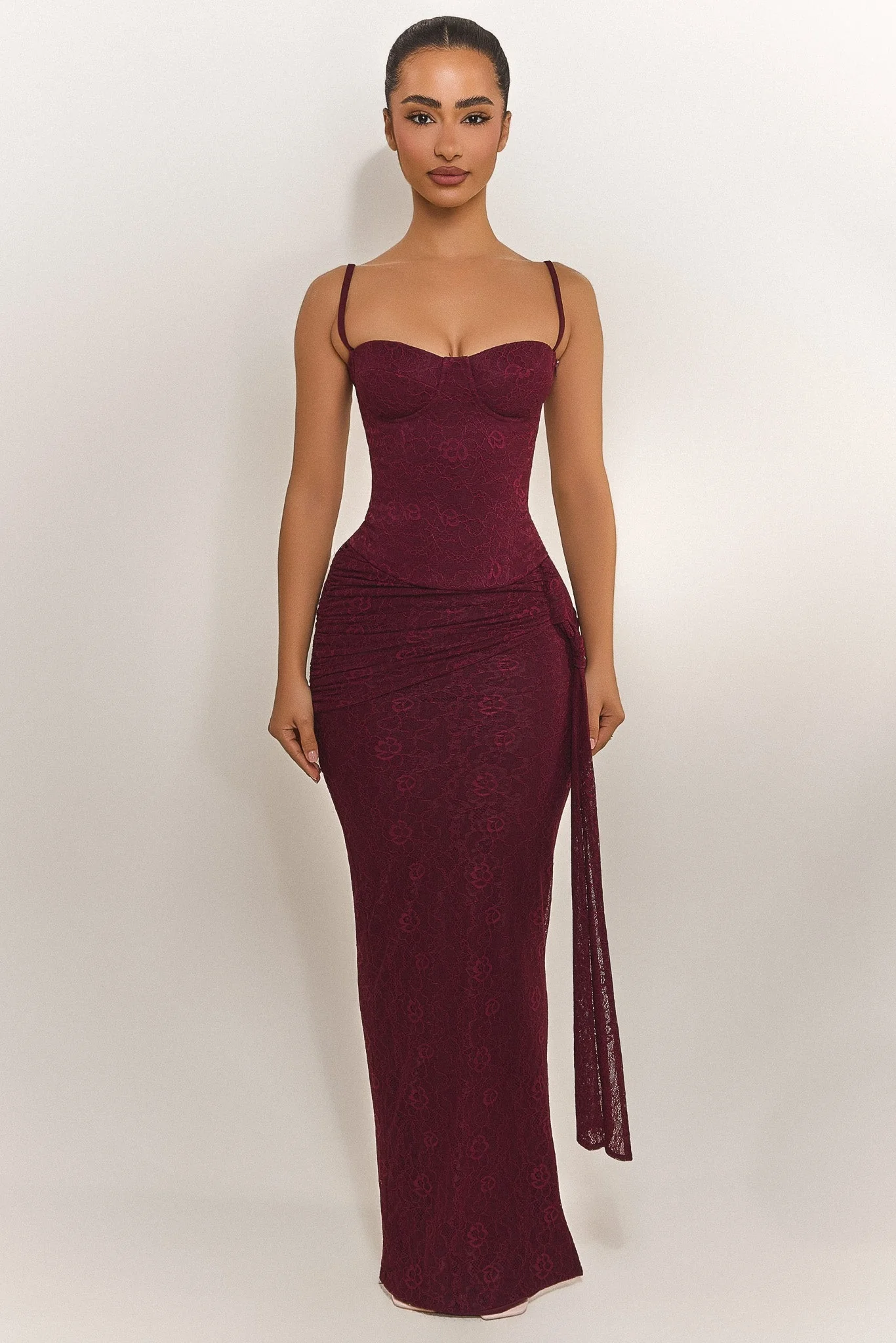 The Lexi Maxi Skirt in Plum - Image 2