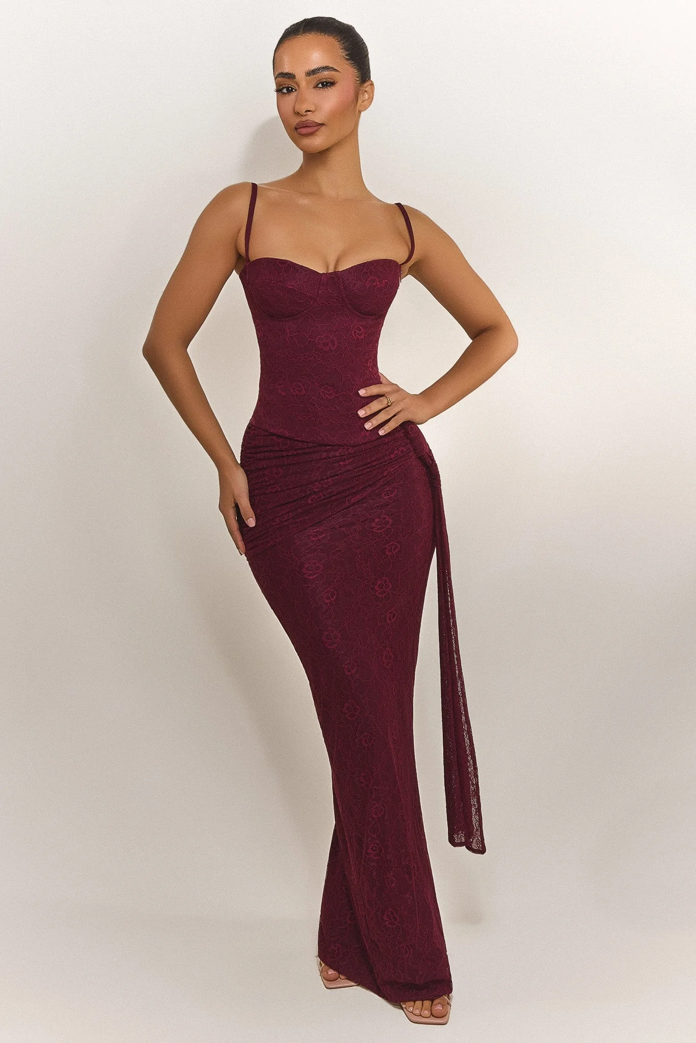 The Lexi Maxi Skirt in Plum - Image 5