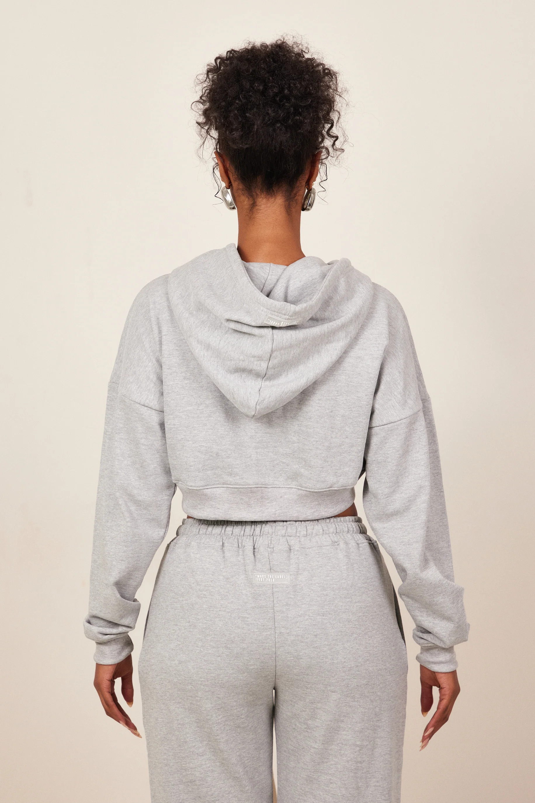 The Mars Curve Hem Zip Jacket in Grey - Image 3