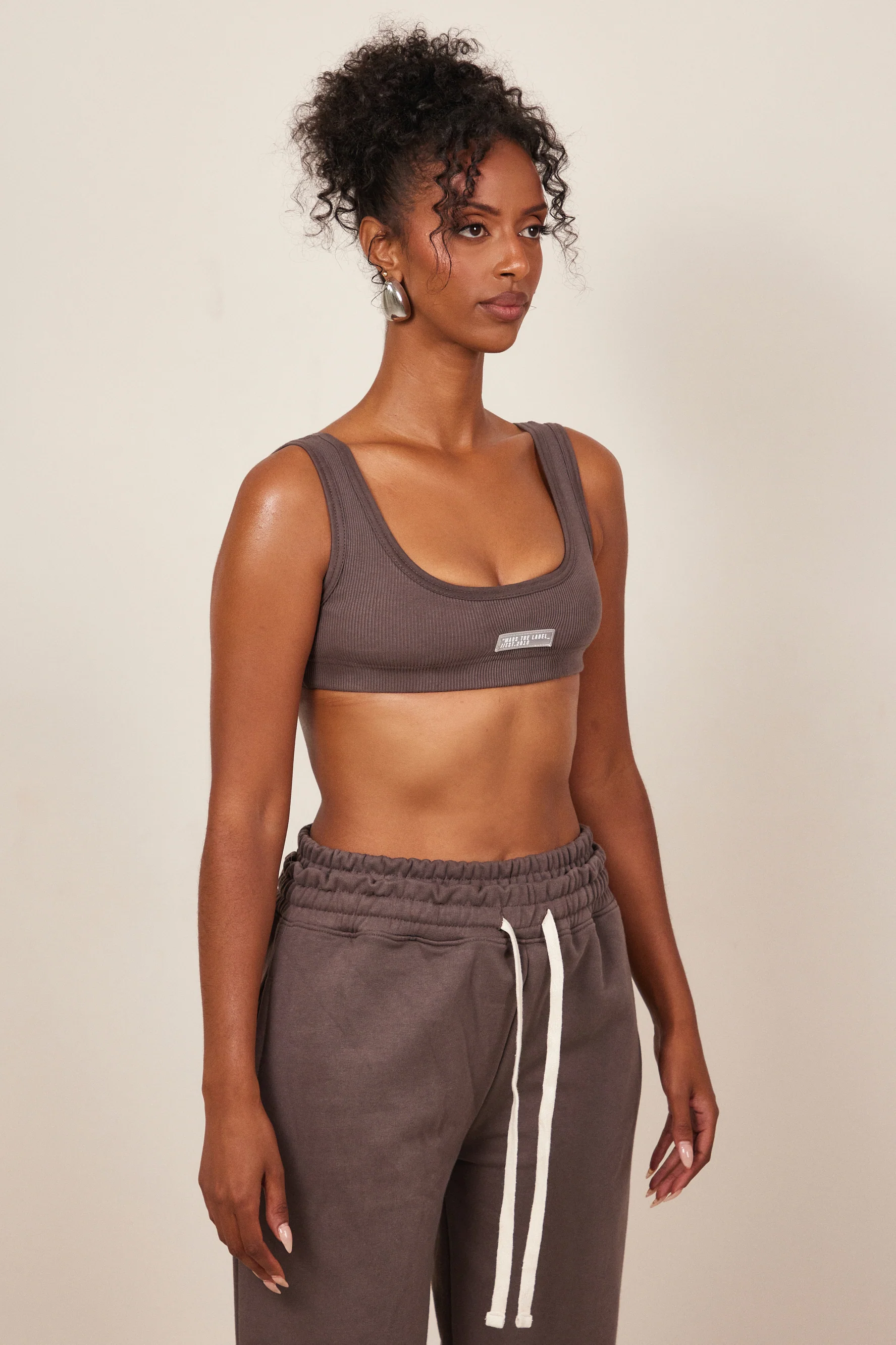 The Mars Ribbed Scoop Cropped Vest - Image 2