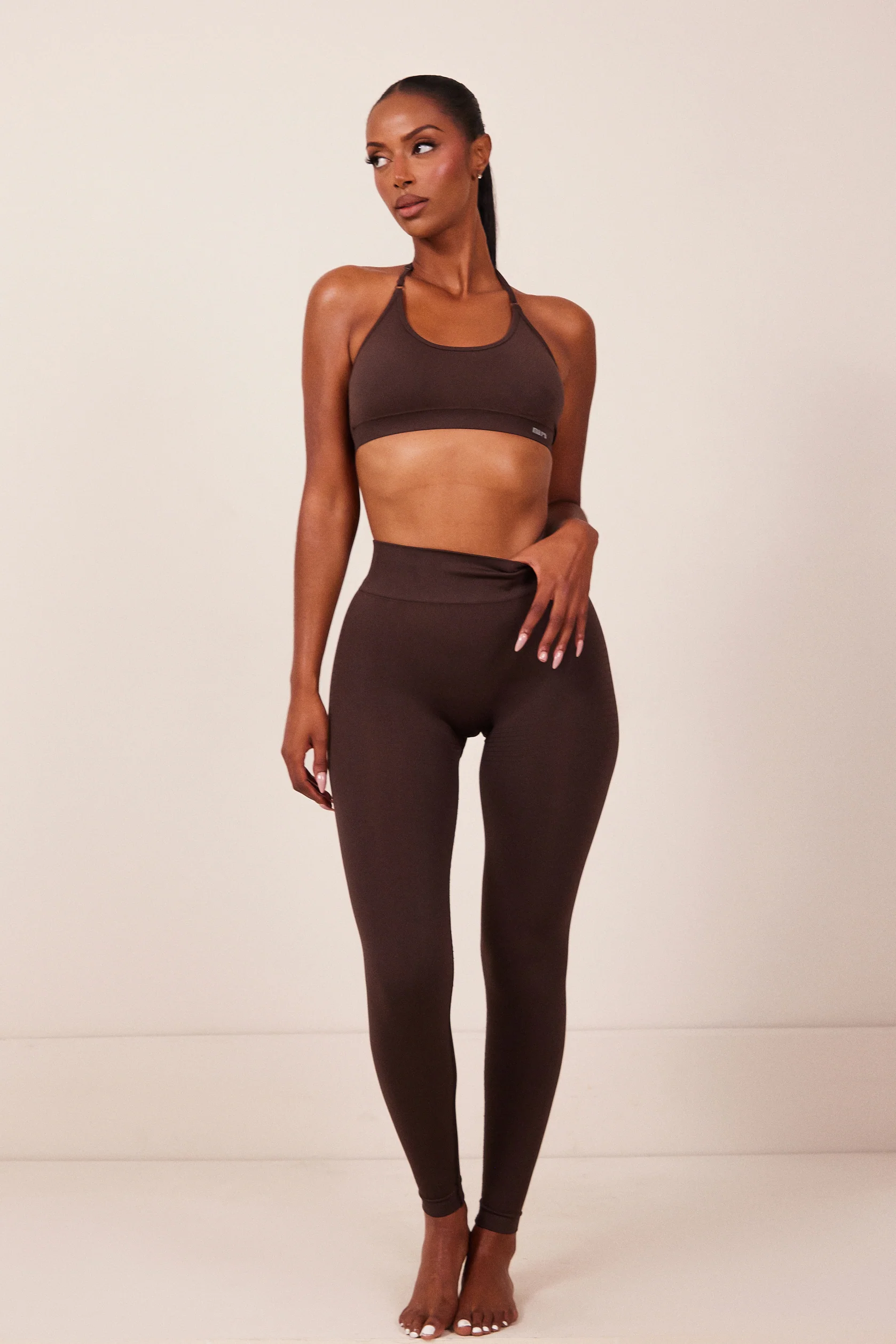 The Mars Seamless Leggings in Brown