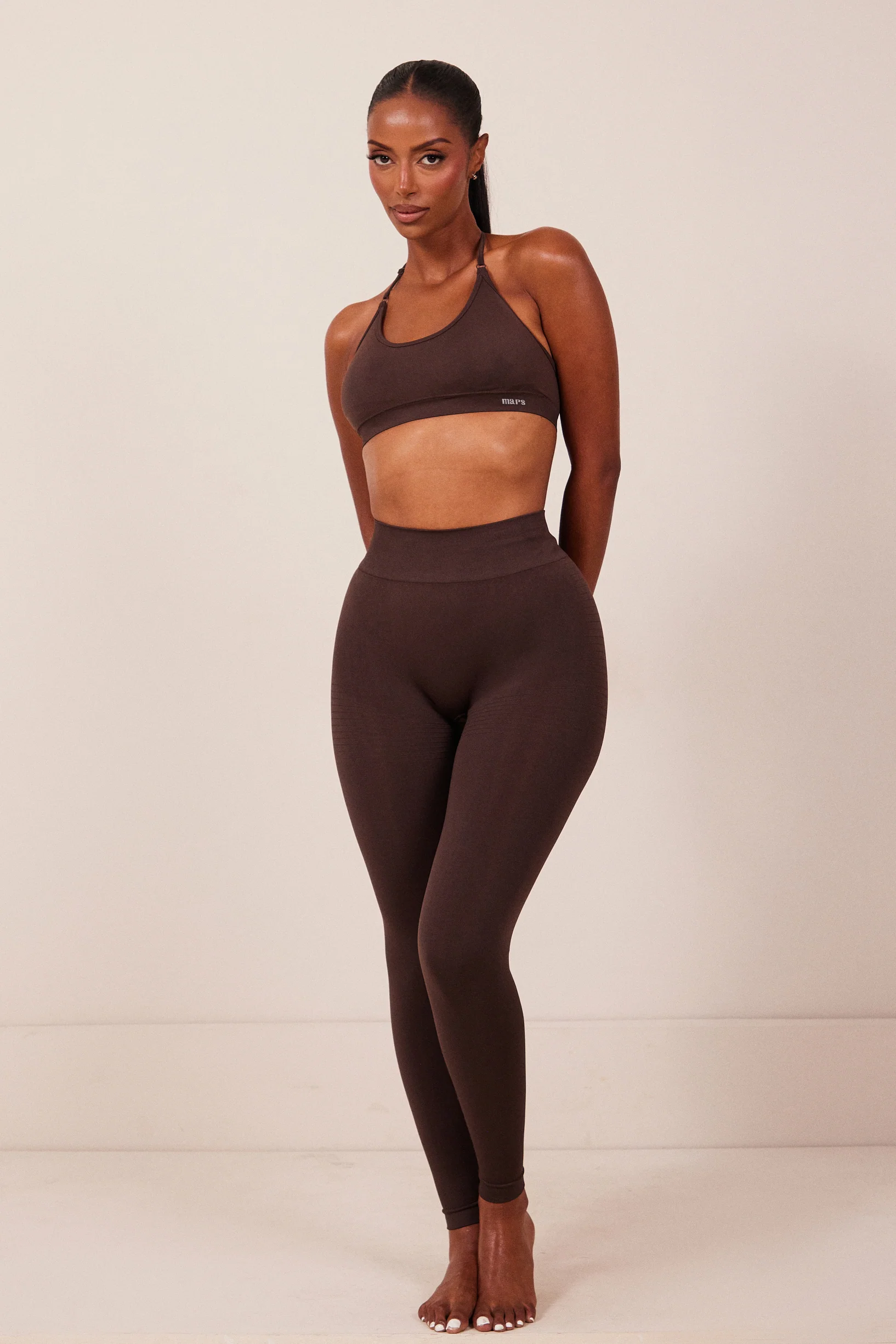 The Mars Seamless Leggings in Brown - Image 2