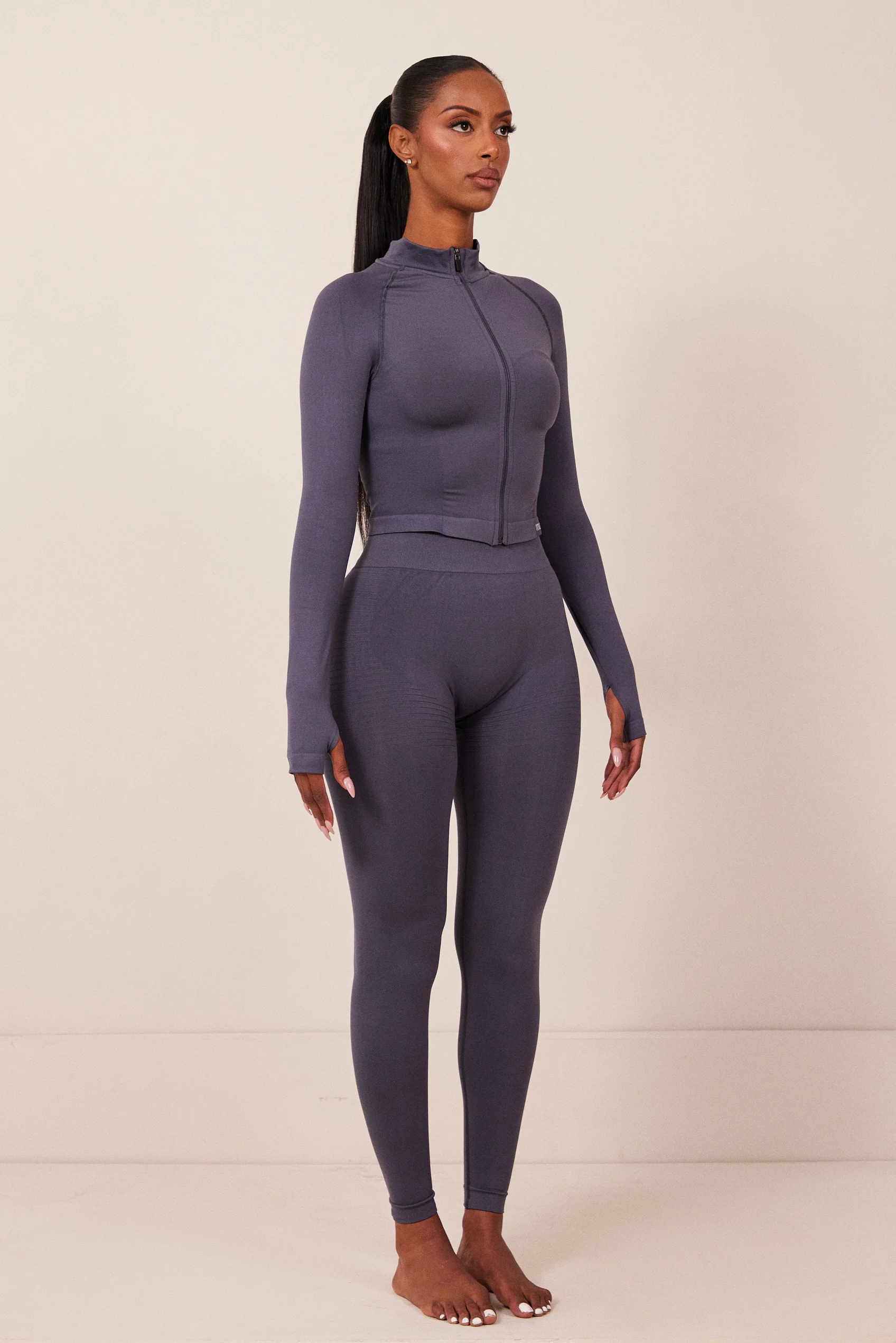 The Mars seamless Zip jacket navy - Image 4
