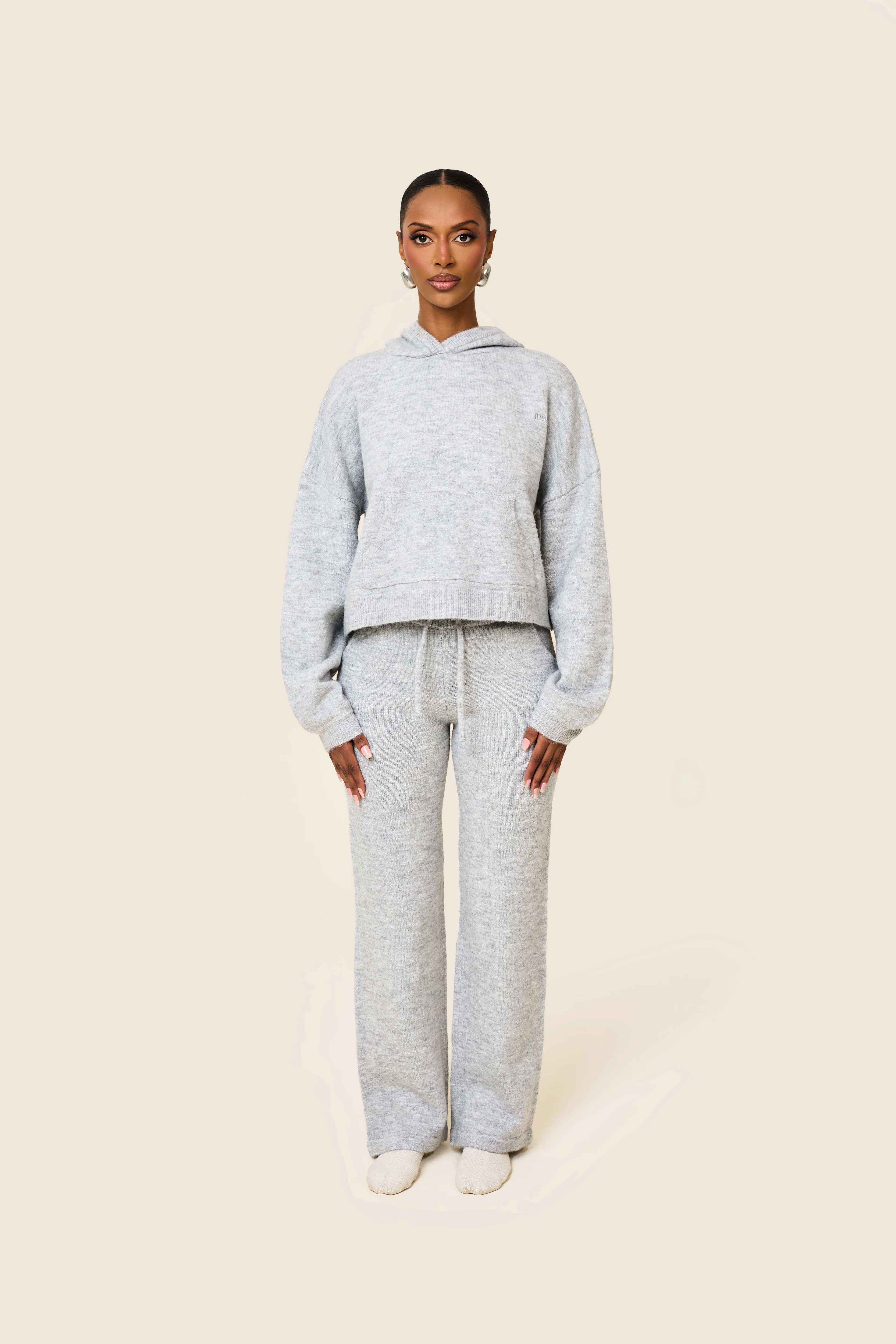 The Mars Soft Knit Hoodie in Grey