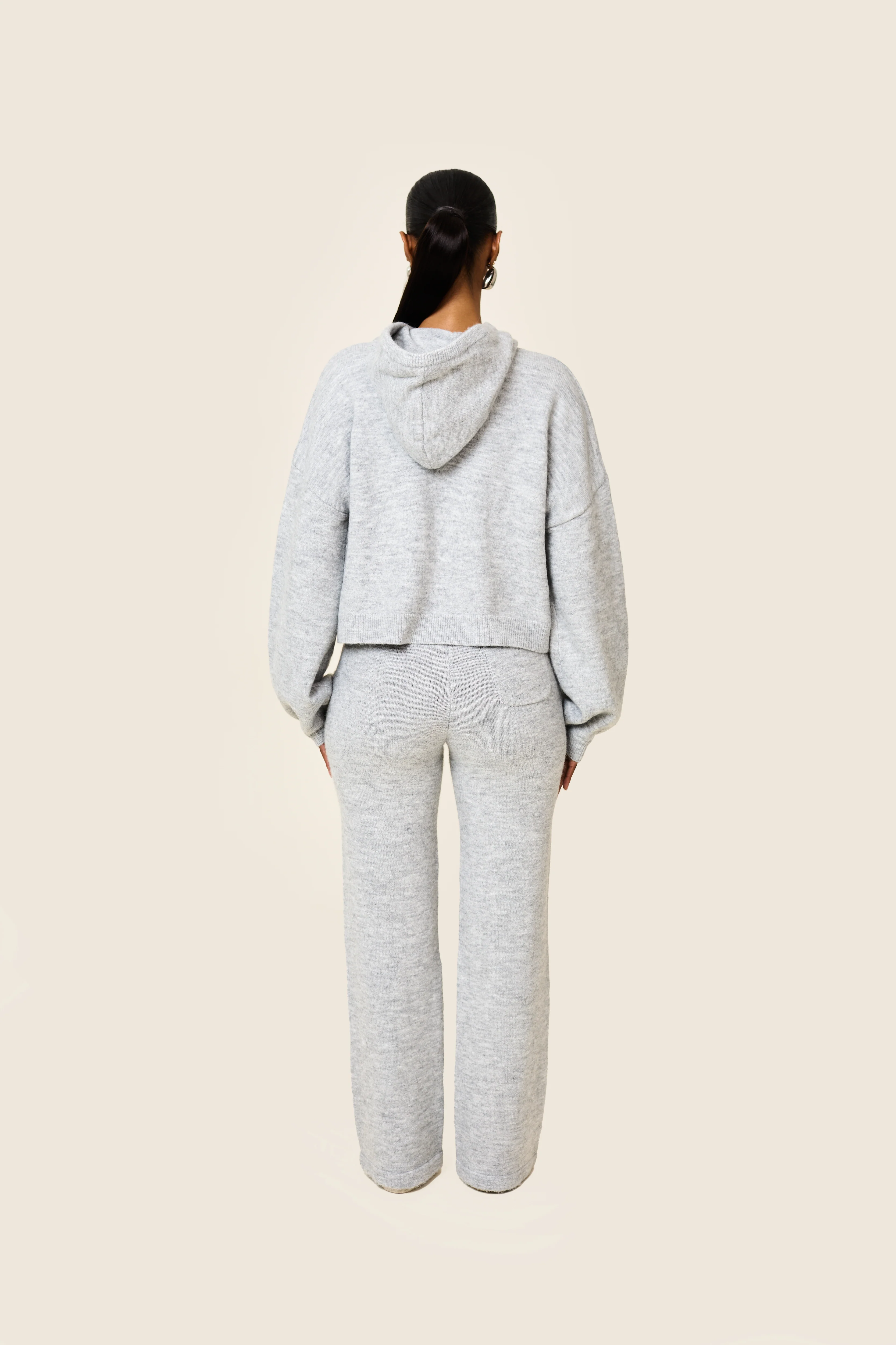 The Mars Soft Knit Hoodie in Grey - Image 7