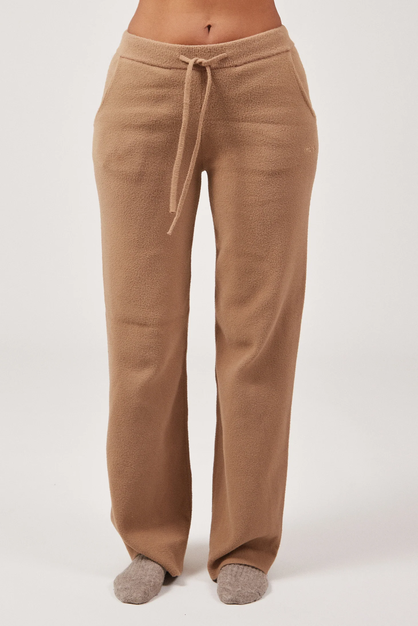 The Mars Soft Knit Straight Leg Joggers in Mocha - Image 7