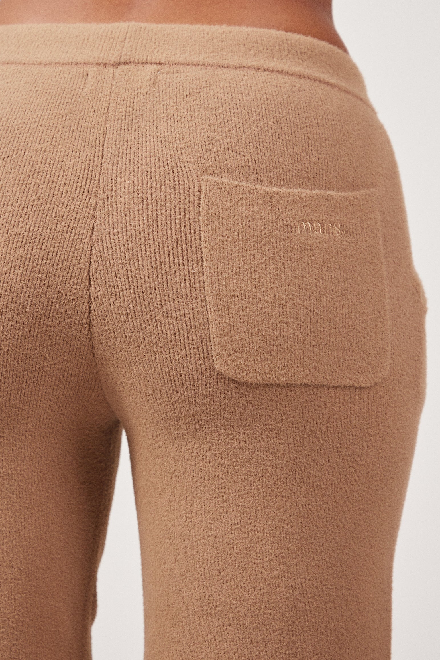 The Mars Soft Knit Straight Leg Joggers in Mocha - Image 9
