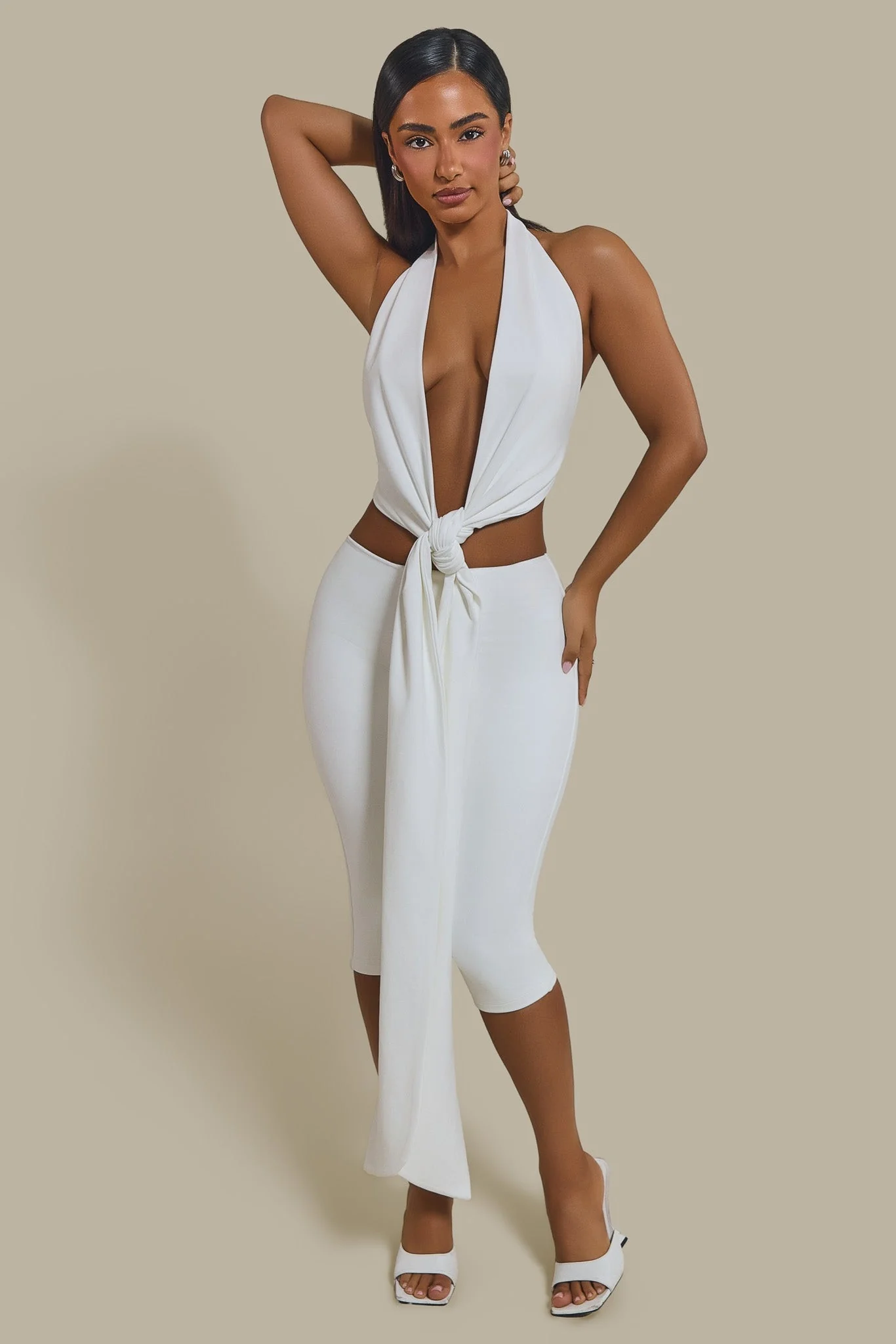 The Maryam Capri Leggings in White