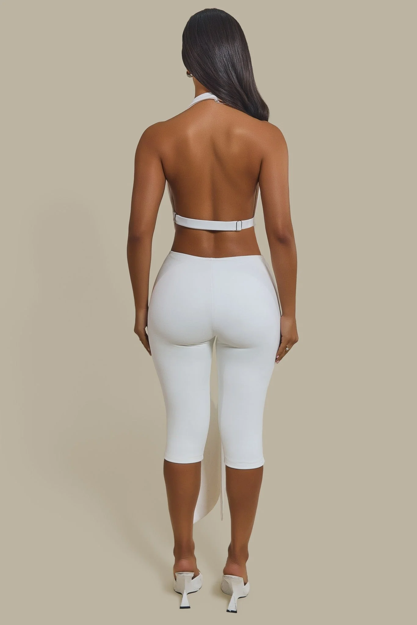 The Maryam Multiway Plunge Crop Top in White - Image 10