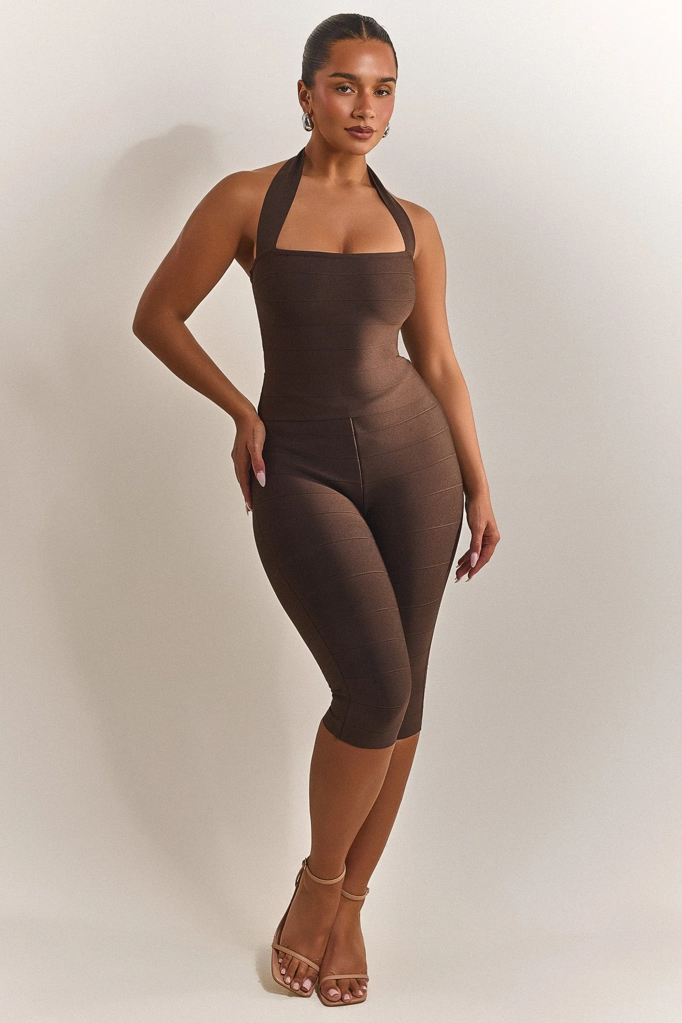 The Natalia Capris in Brown