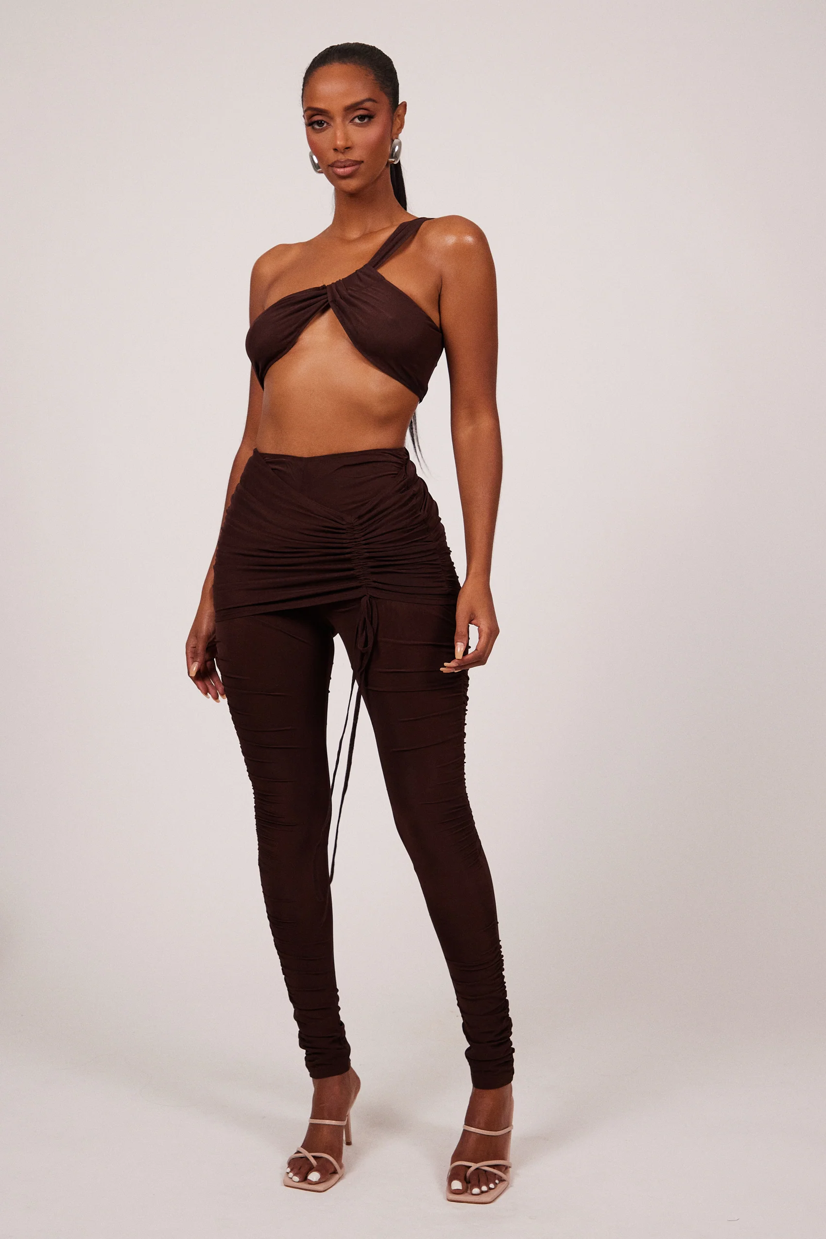 The Overskirt Set in Brown - Image 6