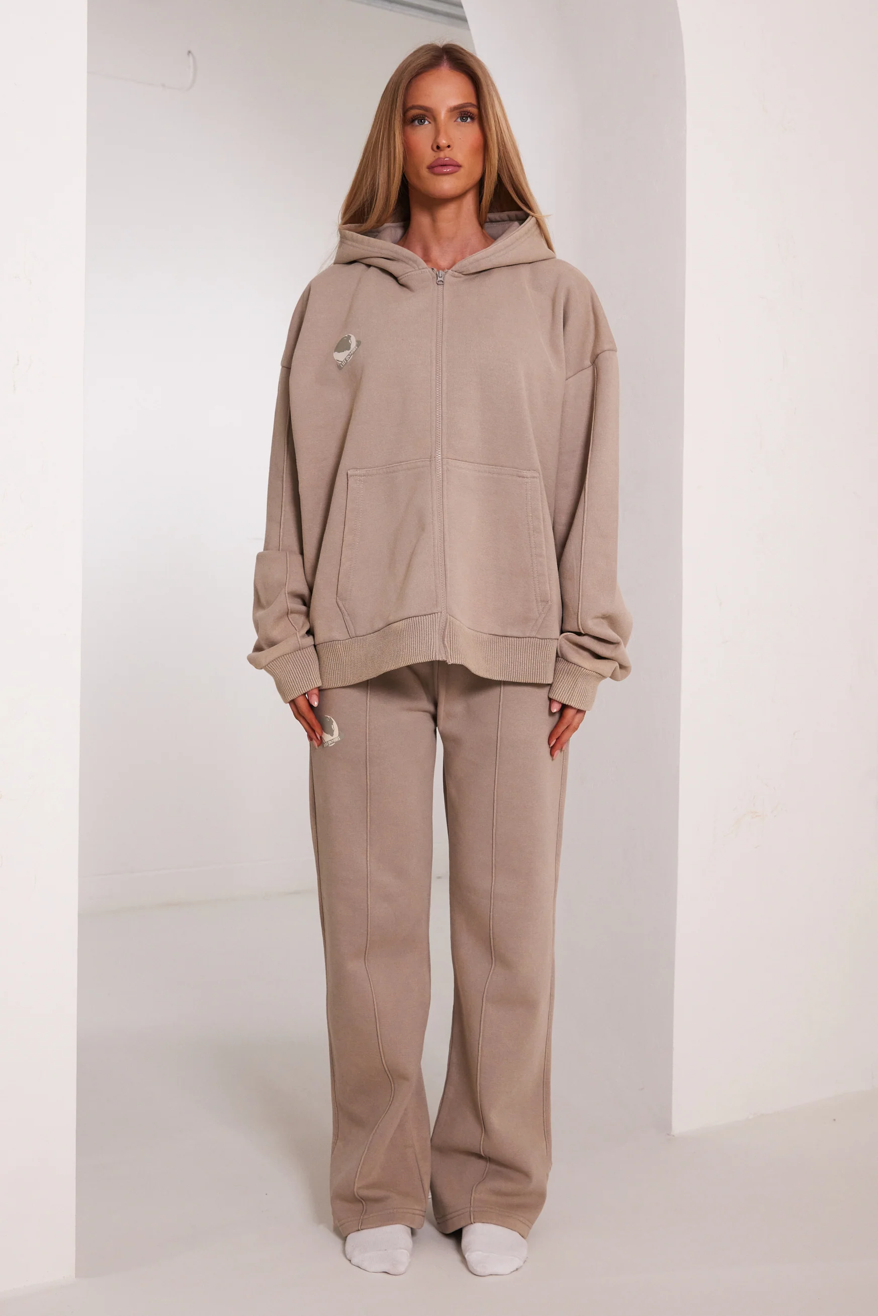 Planet Mars Zip Jacket in Stone
