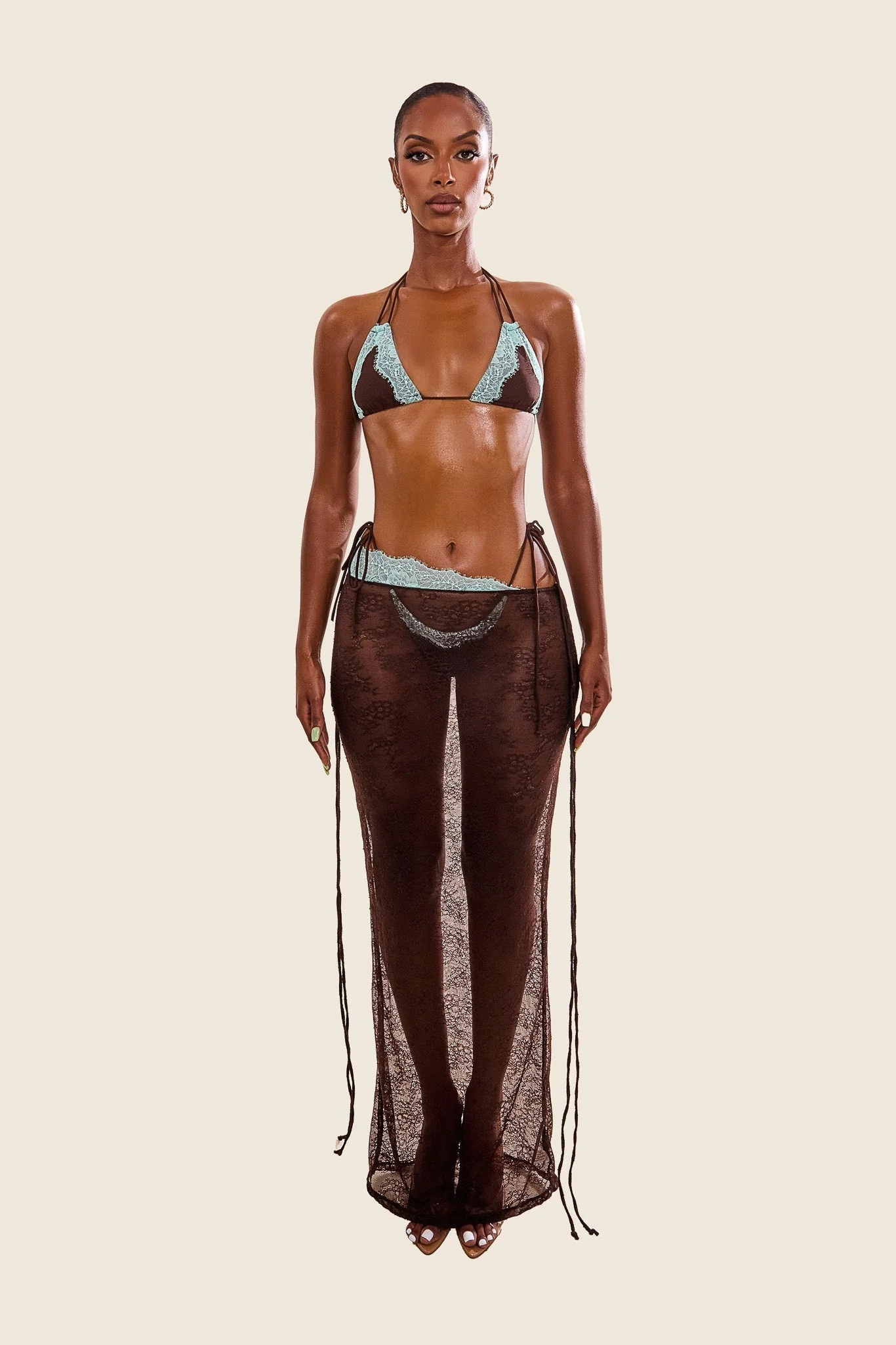 The Ray Maxi Cover Up in Brown