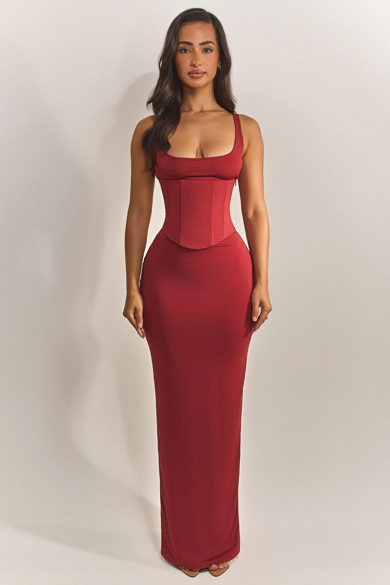 The Sandra Scoop Maxi in Red