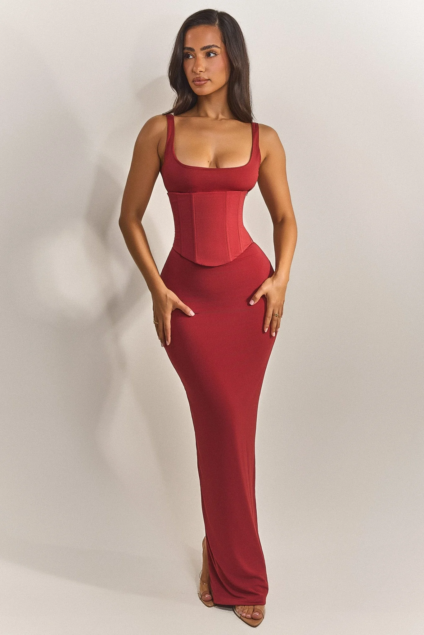 The Sandra Scoop Maxi in Red - Image 2