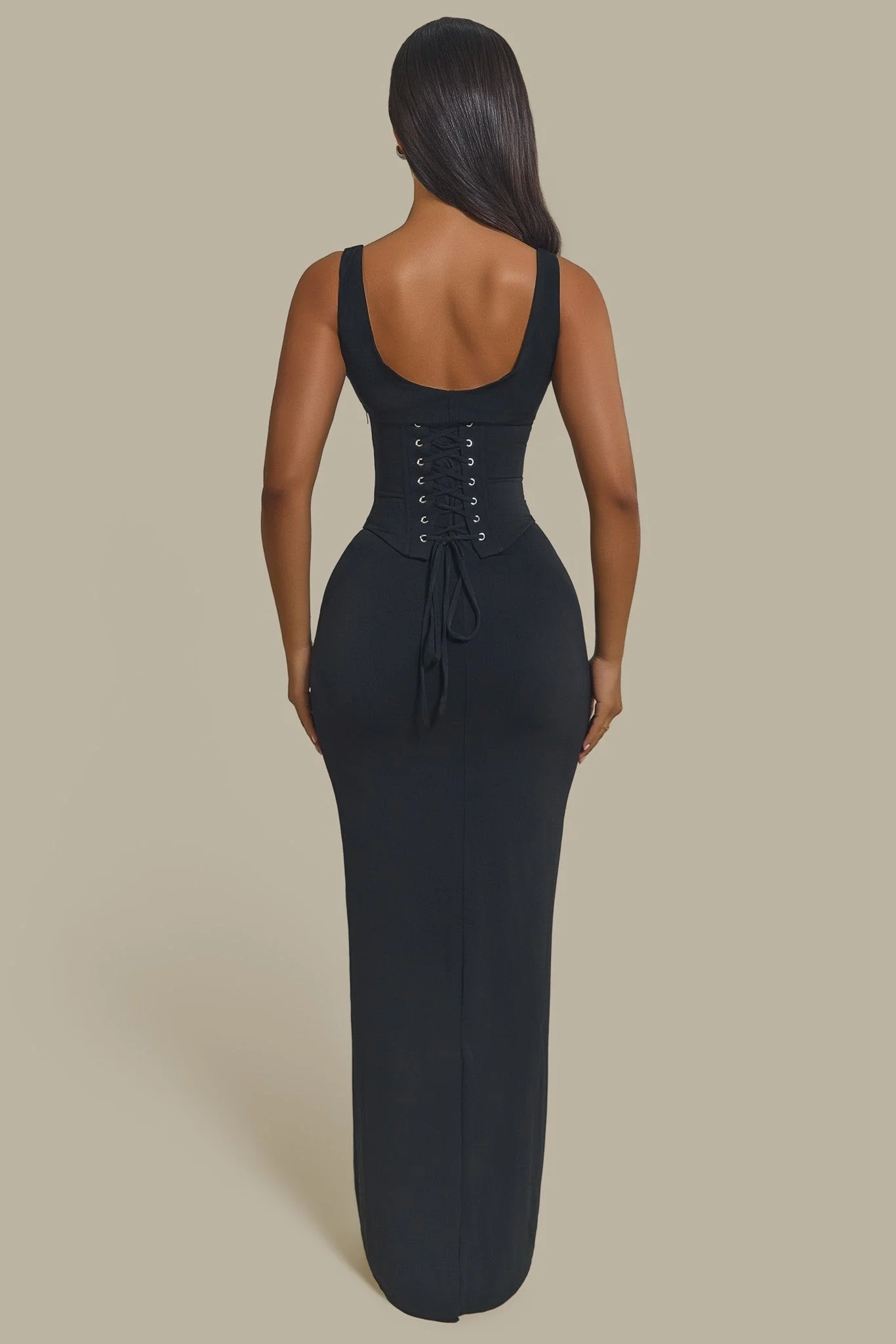 The Sandra Scoop Maxi in Black - Image 2