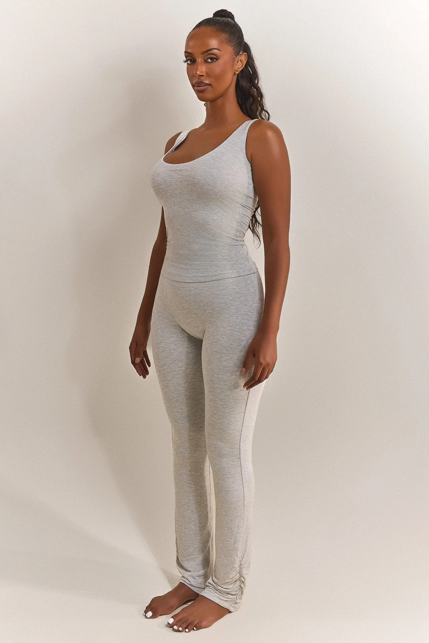 The Scoop Vest in Grey Marl - Image 4