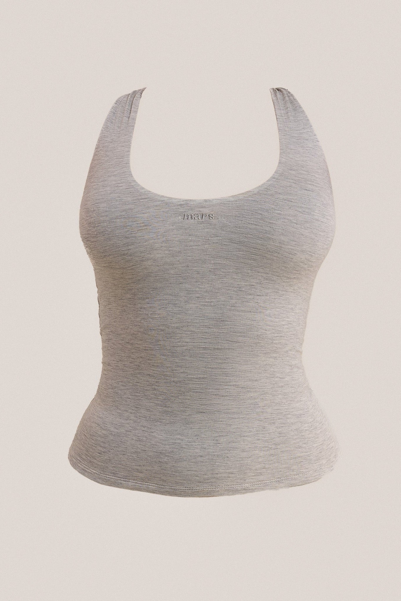 The Scoop Vest in Grey Marl - Image 6