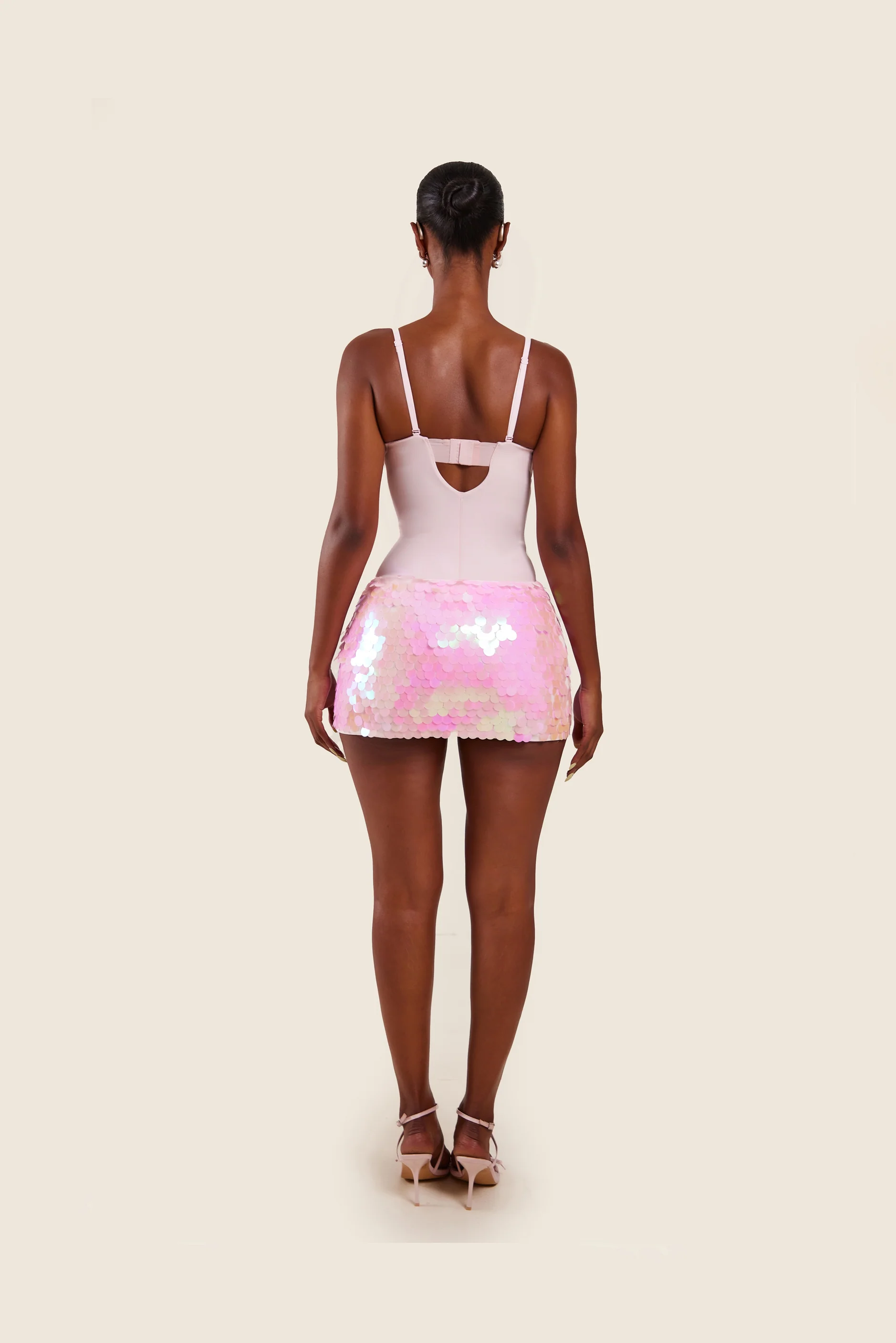 The Sculpt Bodysuit in Baby Pink - Image 8
