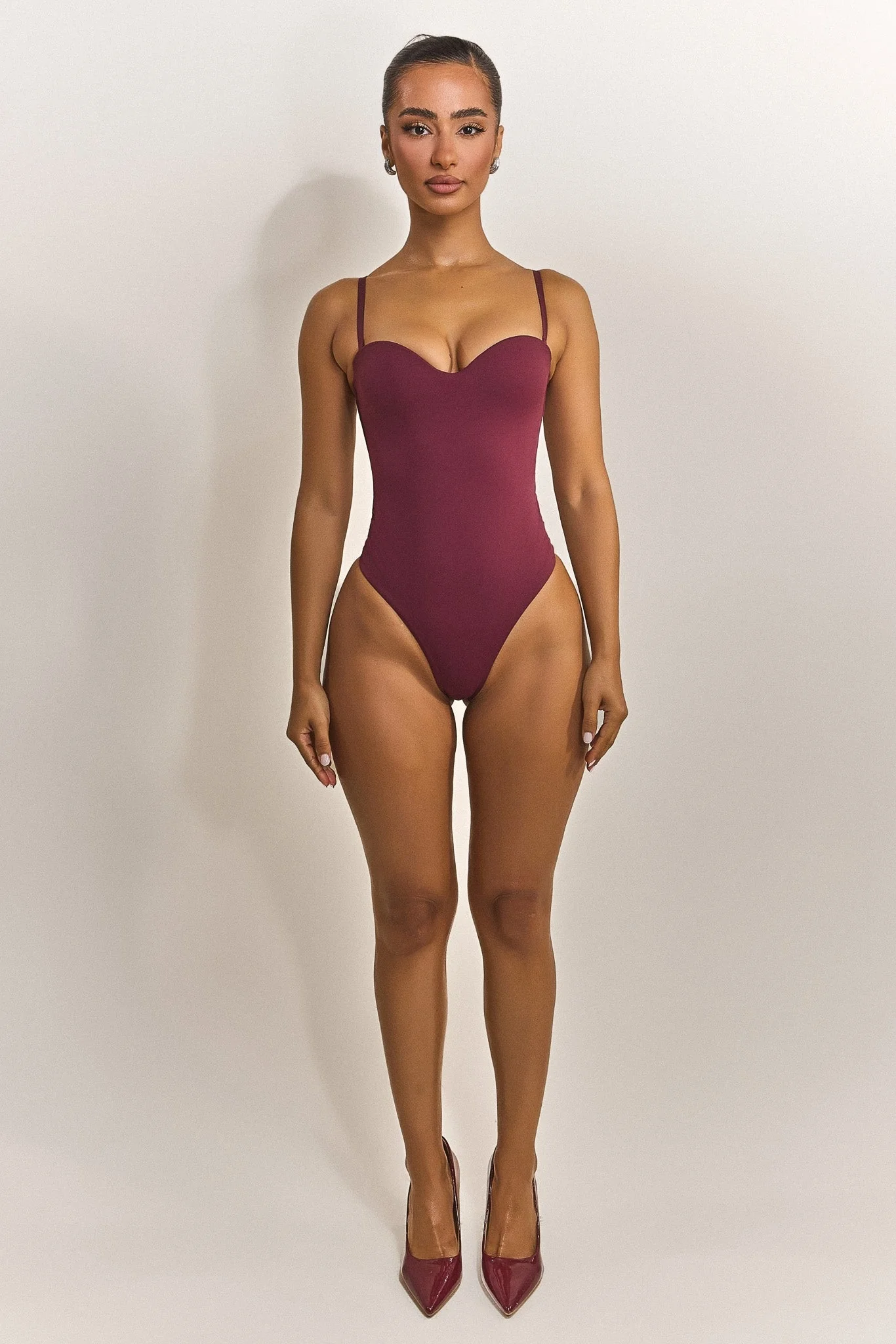 The Sculpt Bodysuit in Red - Image 2