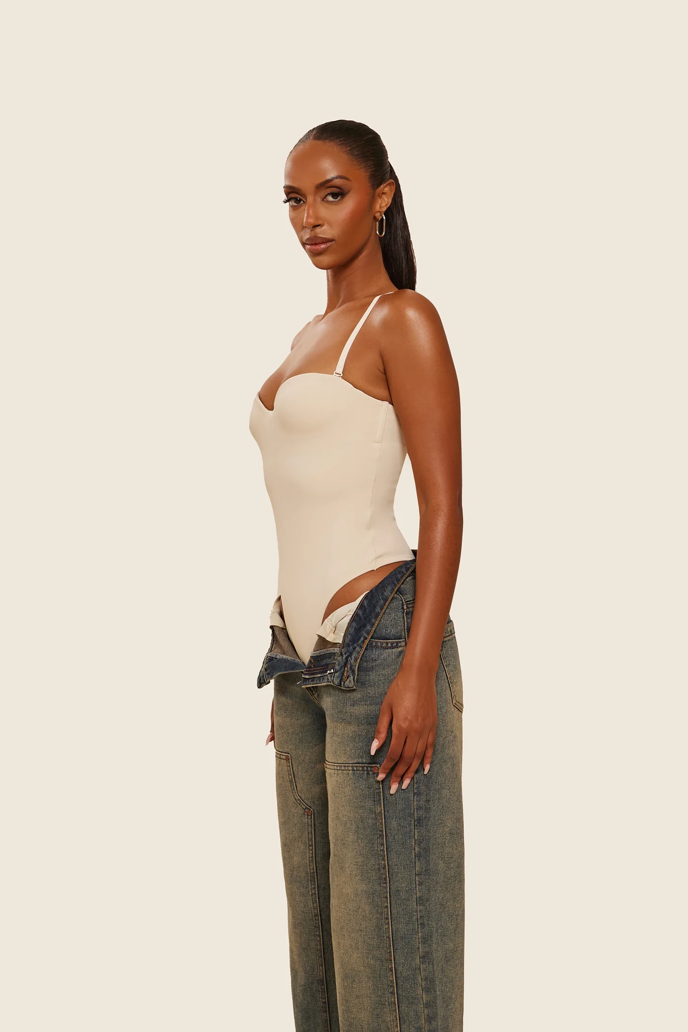 The Sculpt Bodysuit in Stone - Image 10