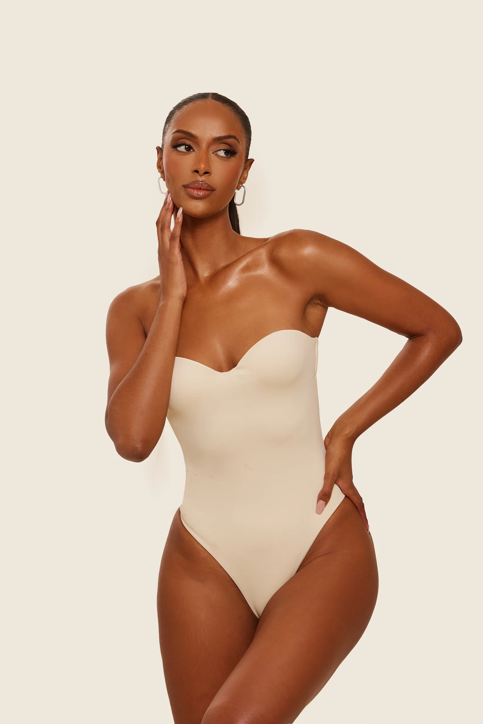 The Sculpt Bodysuit in Stone - Image 18