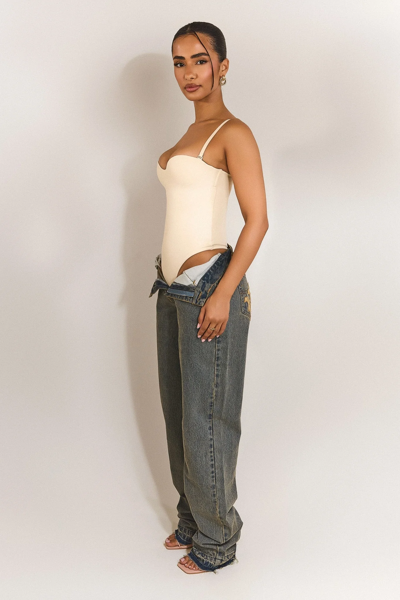 The Sculpt Bodysuit in Stone - Image 3