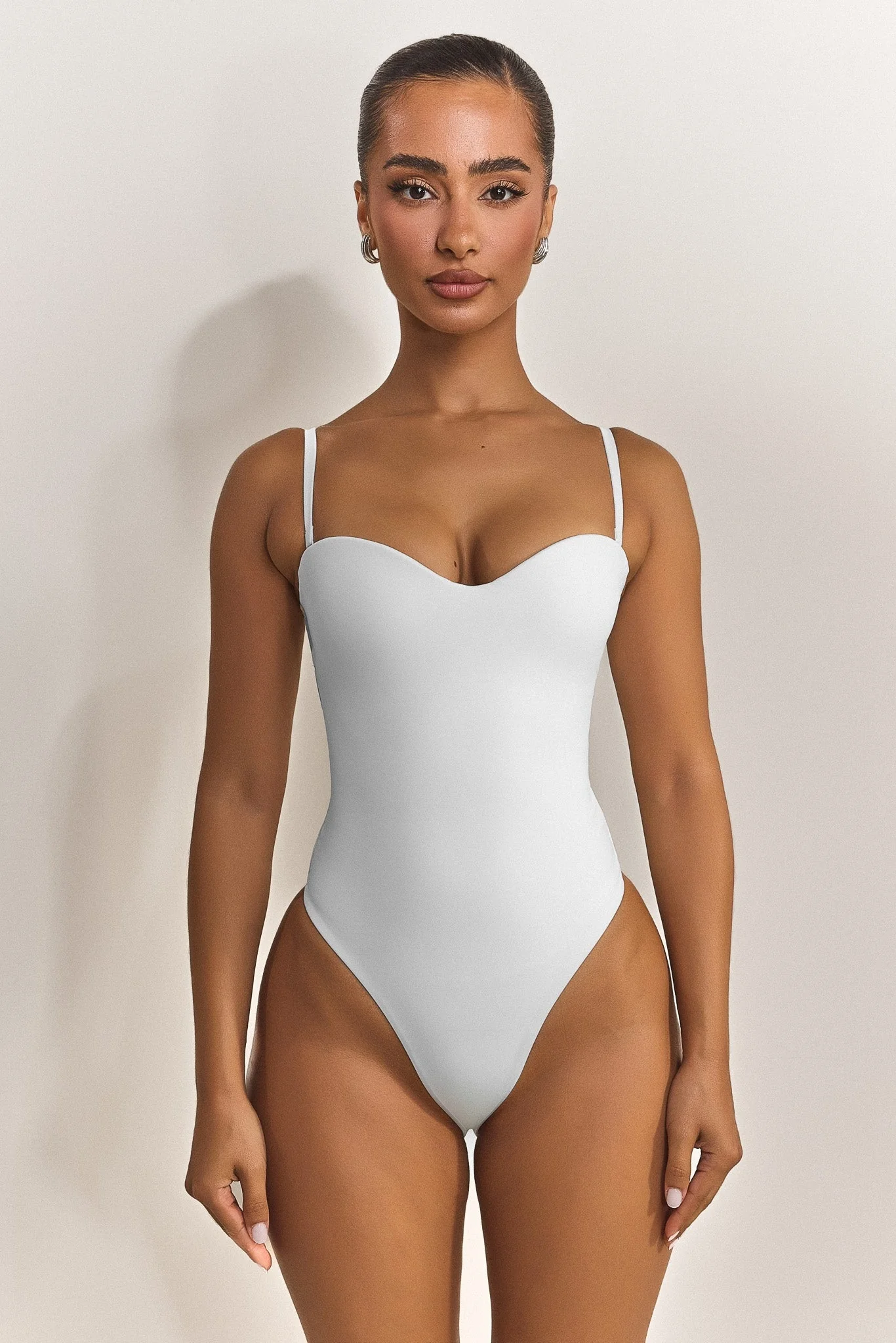 The Sculpt Bodysuit in White - Image 3
