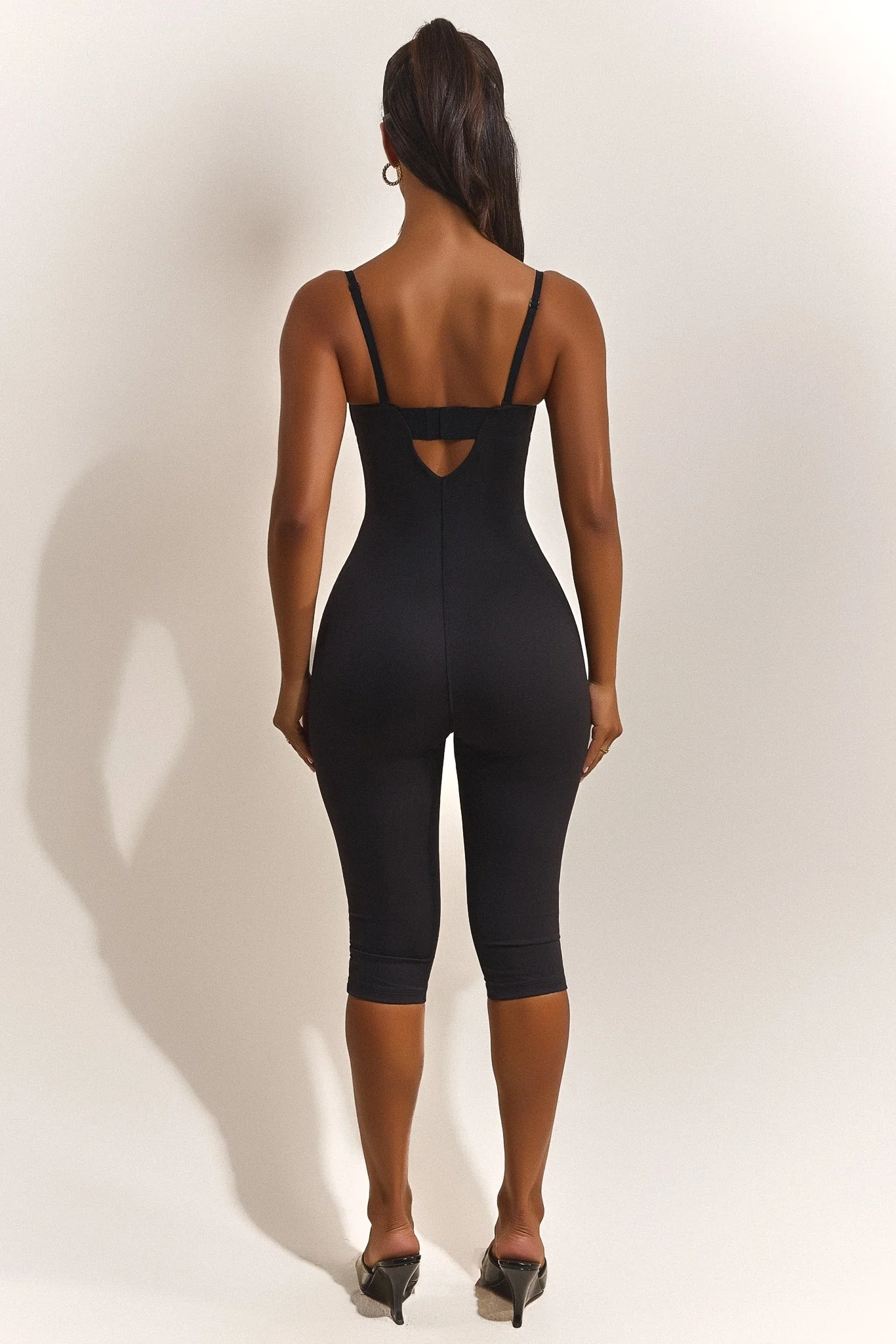 The Sculpt Capri Jumpsuit in Black - Image 2