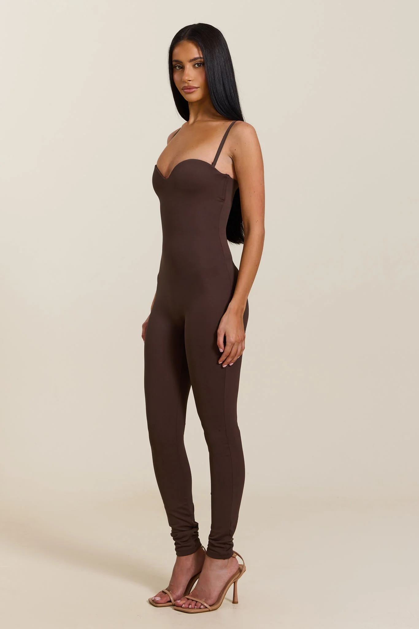 The Sculpt Jumpsuit in Brown - Image 4