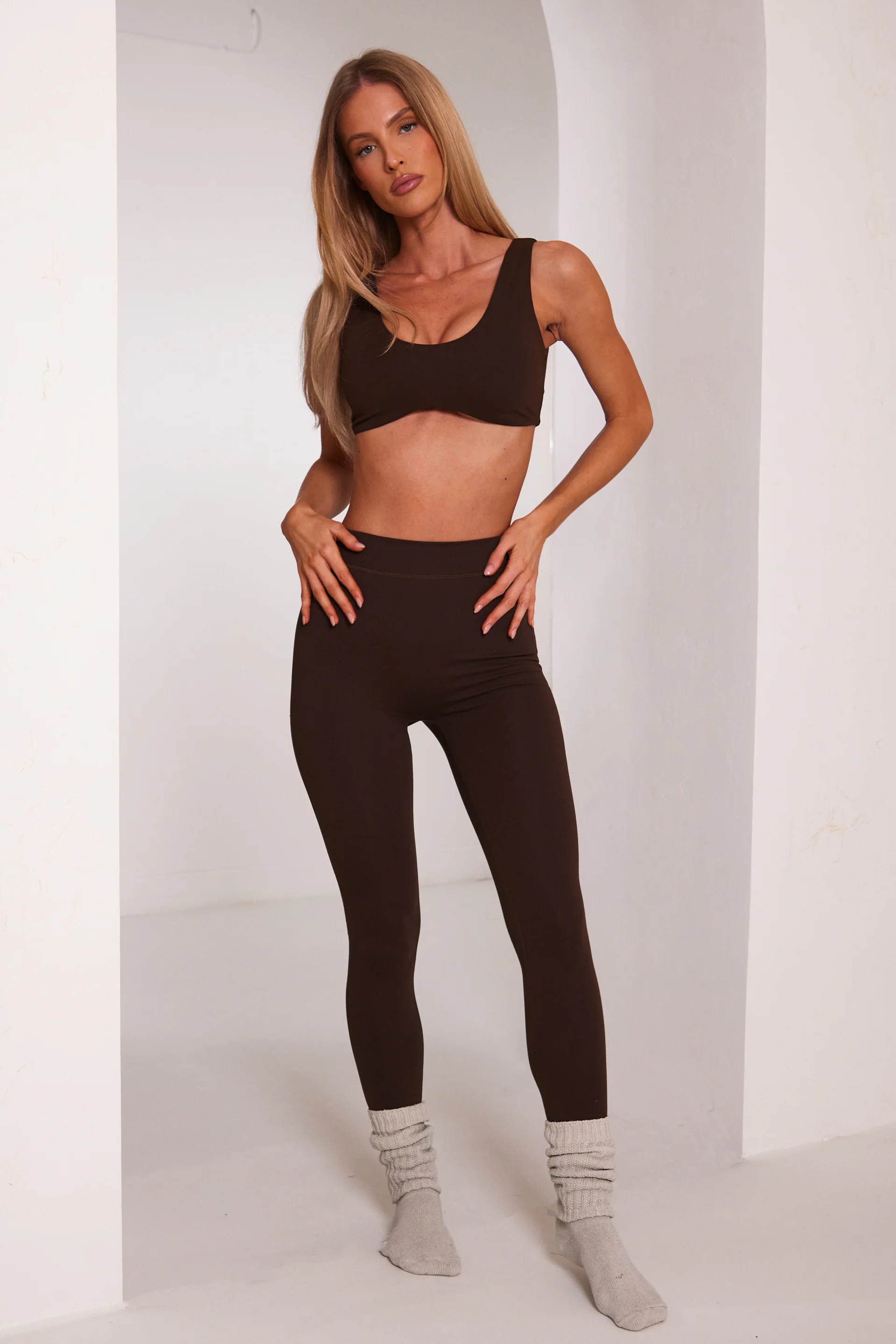 The Sculpt Leggings in Brown - Image 4