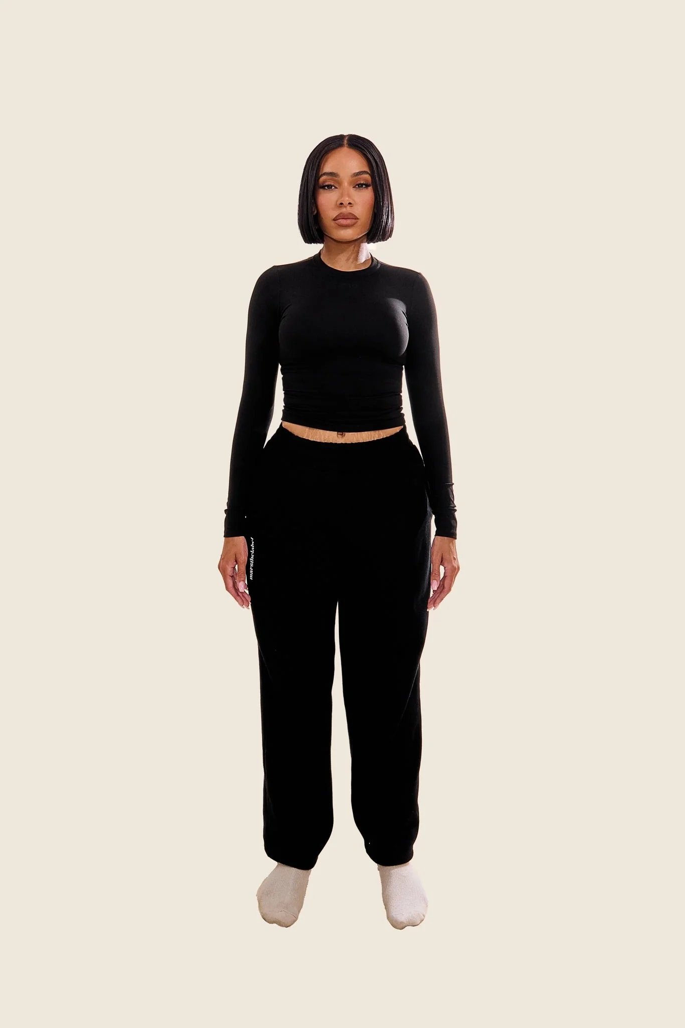 The Sculpt Long Sleeve Top in Black - Image 7