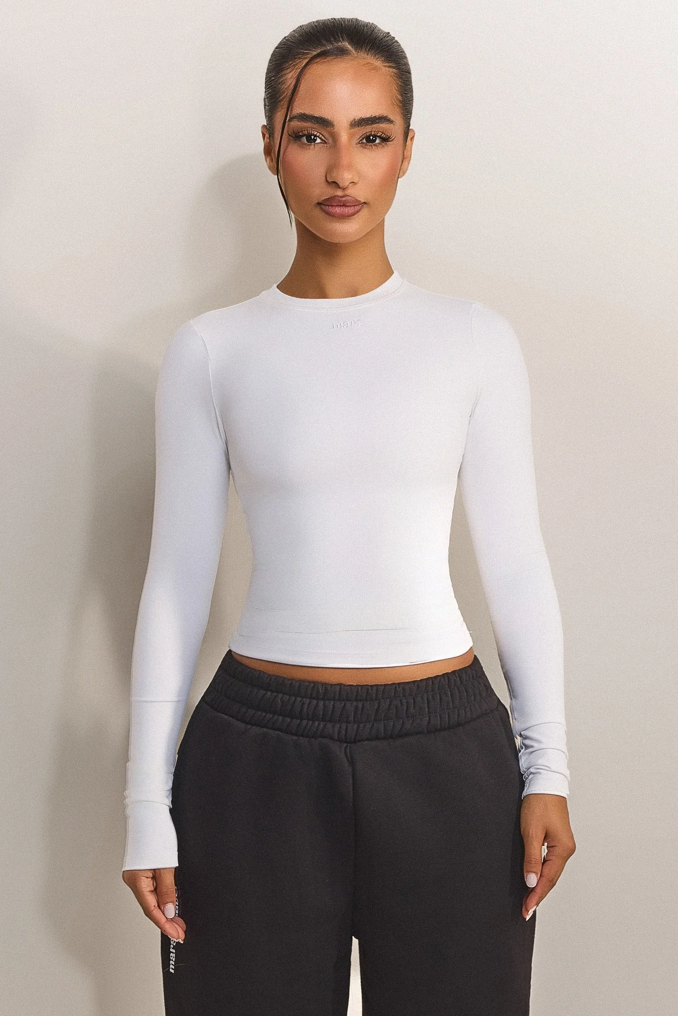The Sculpt Long Sleeve Top in White