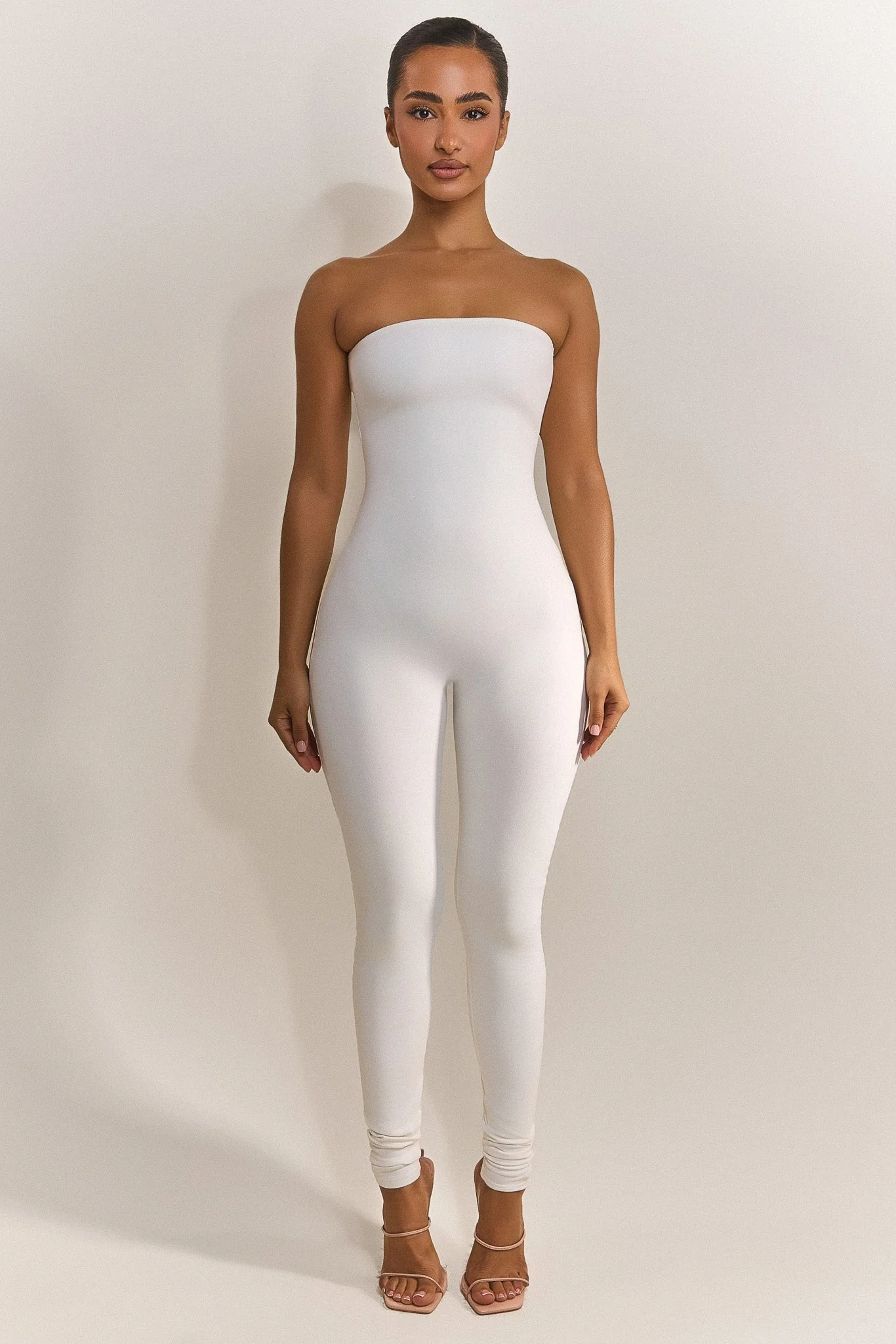 The Sculpt Long Unitard in White
