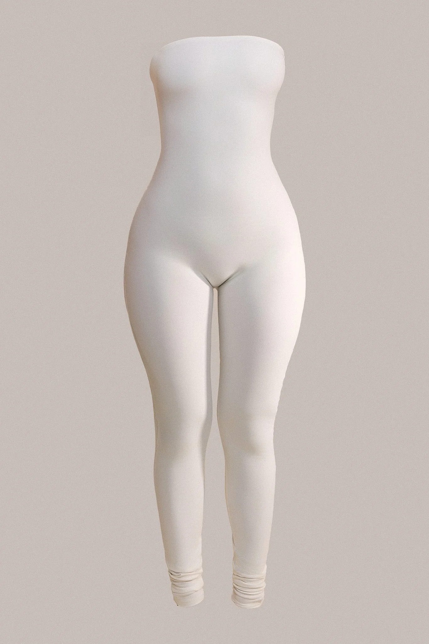 The Sculpt Long Unitard in White - Image 6