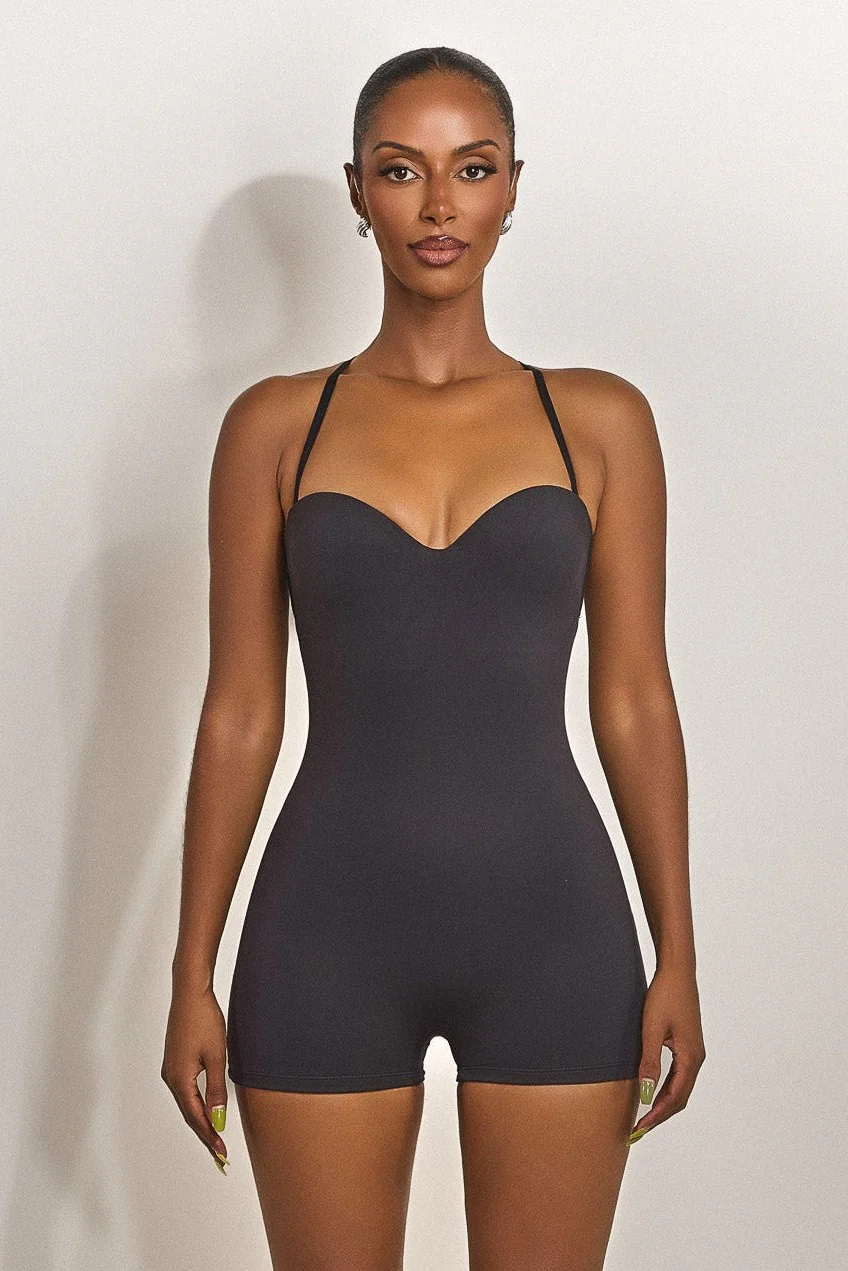 The Sculpt Playsuit in Black - Image 10