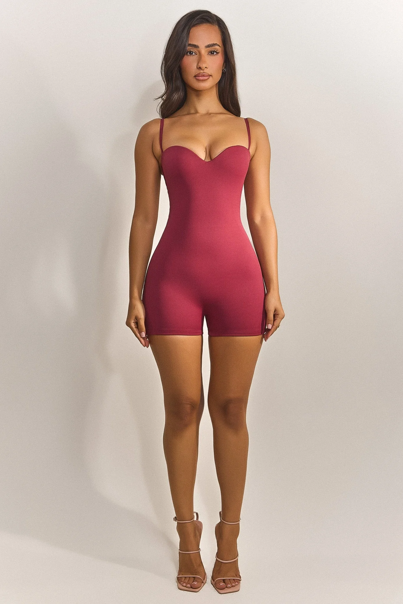 The Sculpt Playsuit in Red