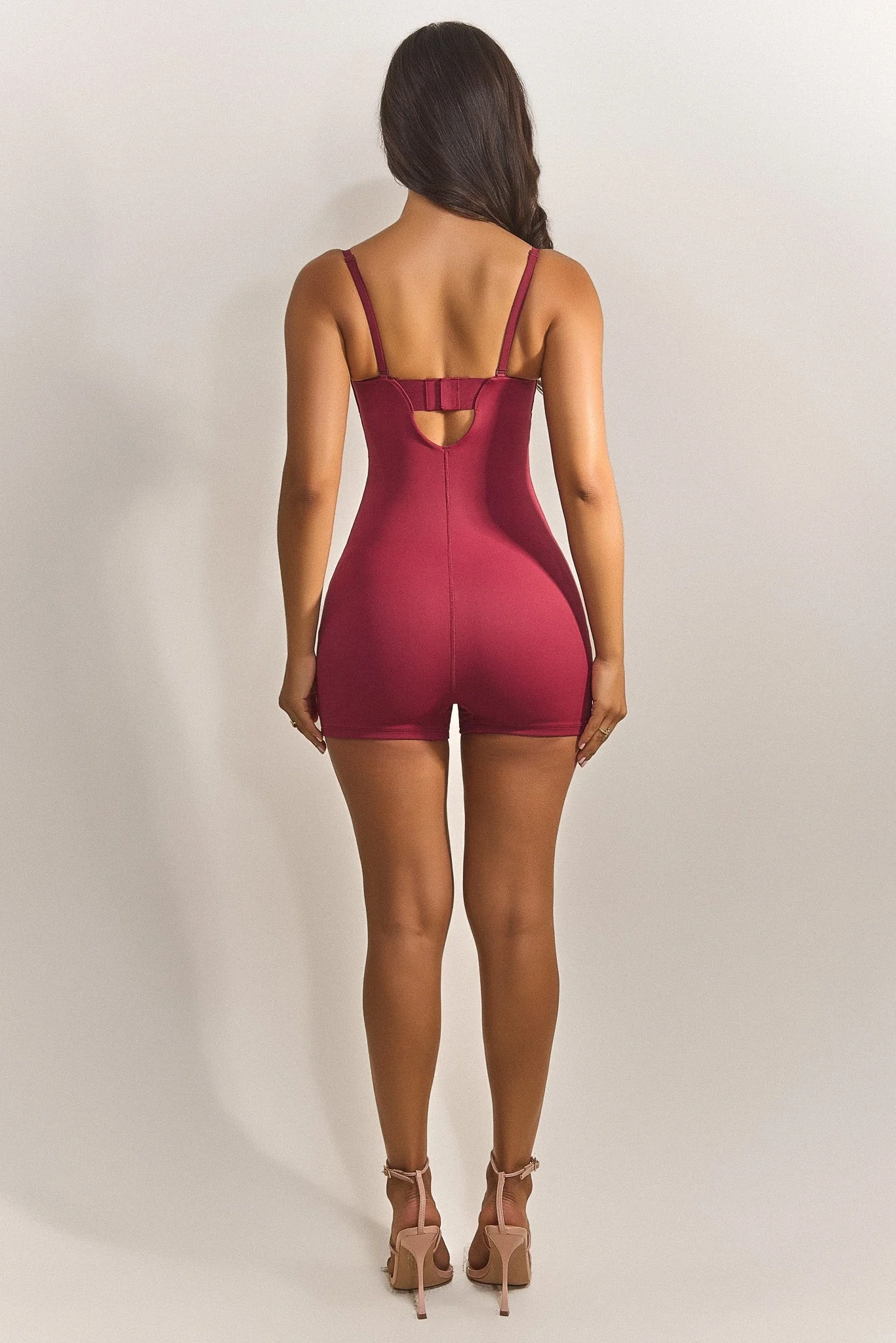 The Sculpt Playsuit in Red - Image 3