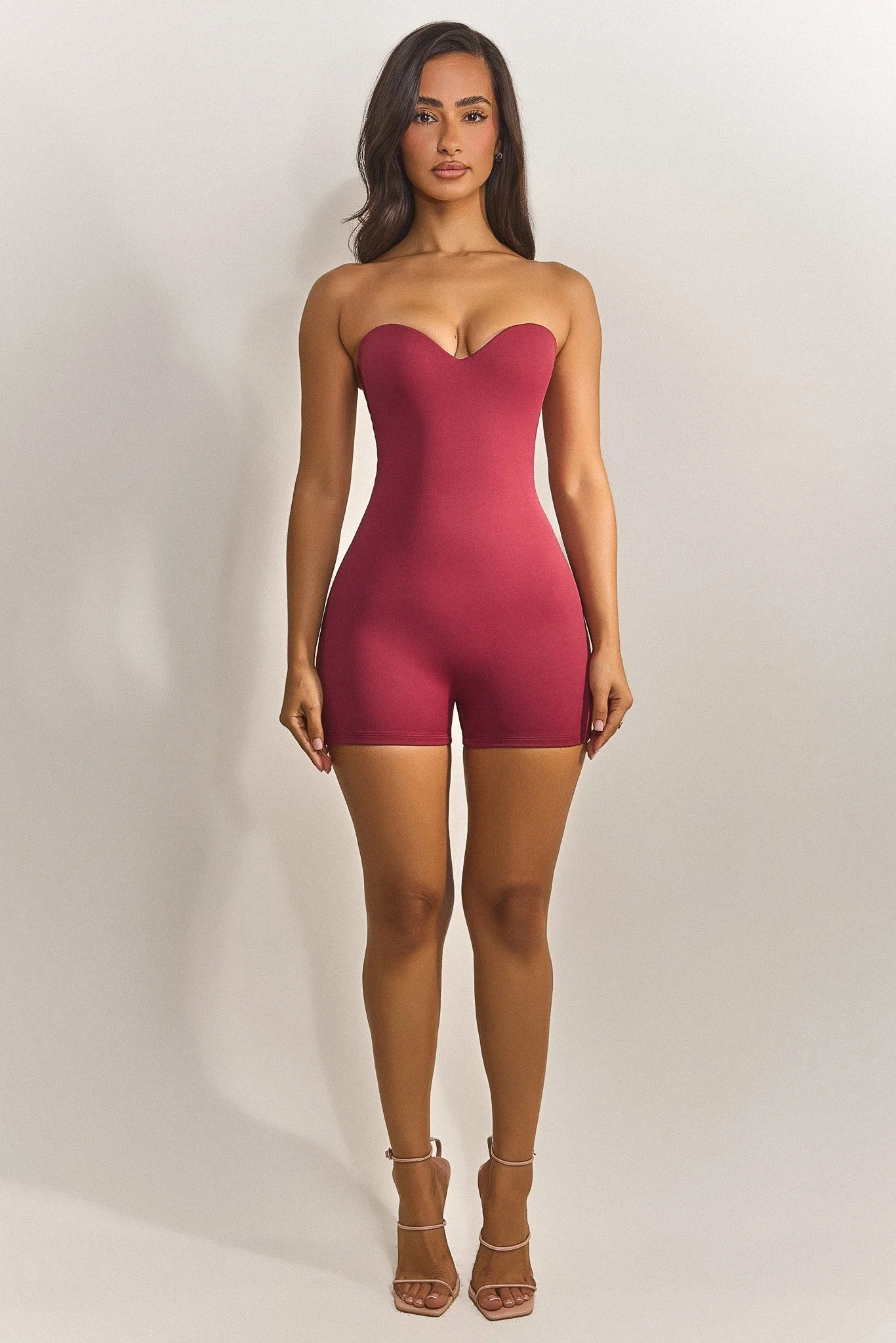 The Sculpt Playsuit in Red - Image 5
